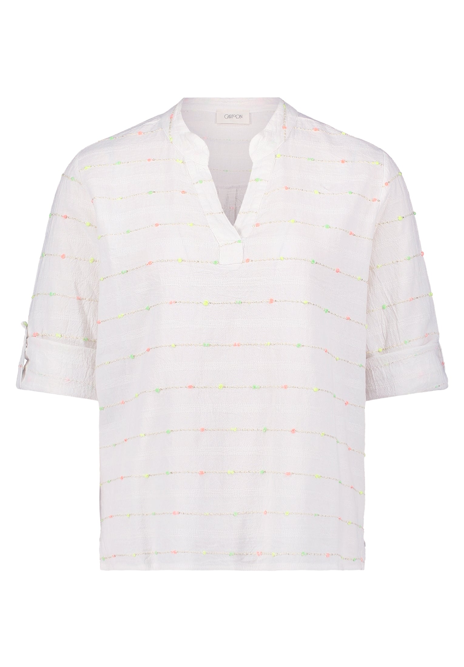 Cartoon Damen Blusen White/Orange