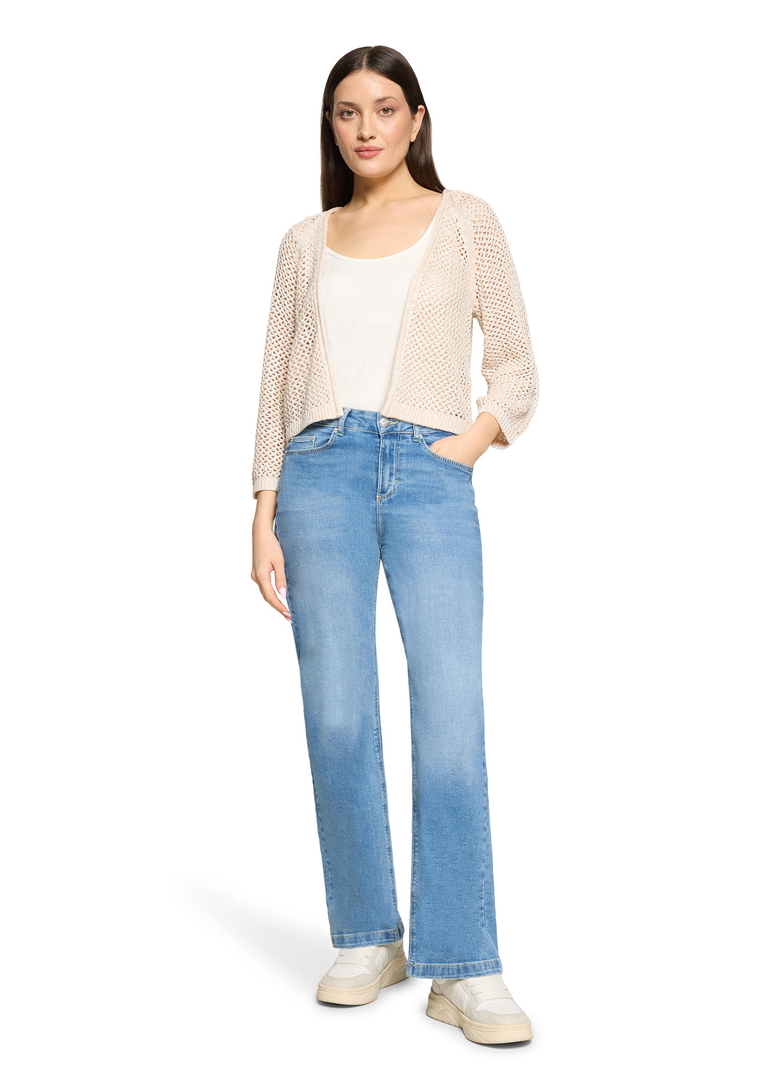 Cartoon Damen Strickjacken Safari Beige