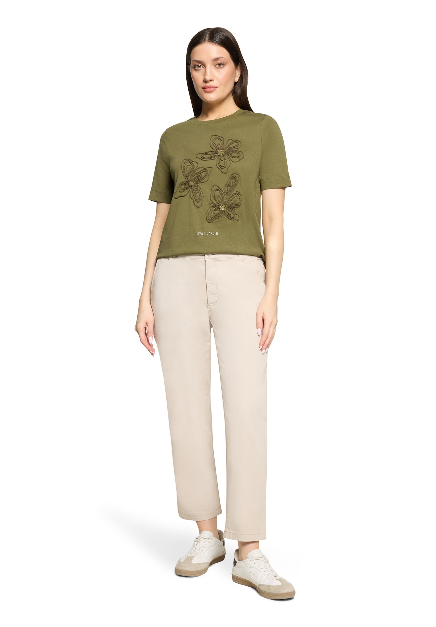 Cartoon Damen T-Shirts Patch Khaki/Kha