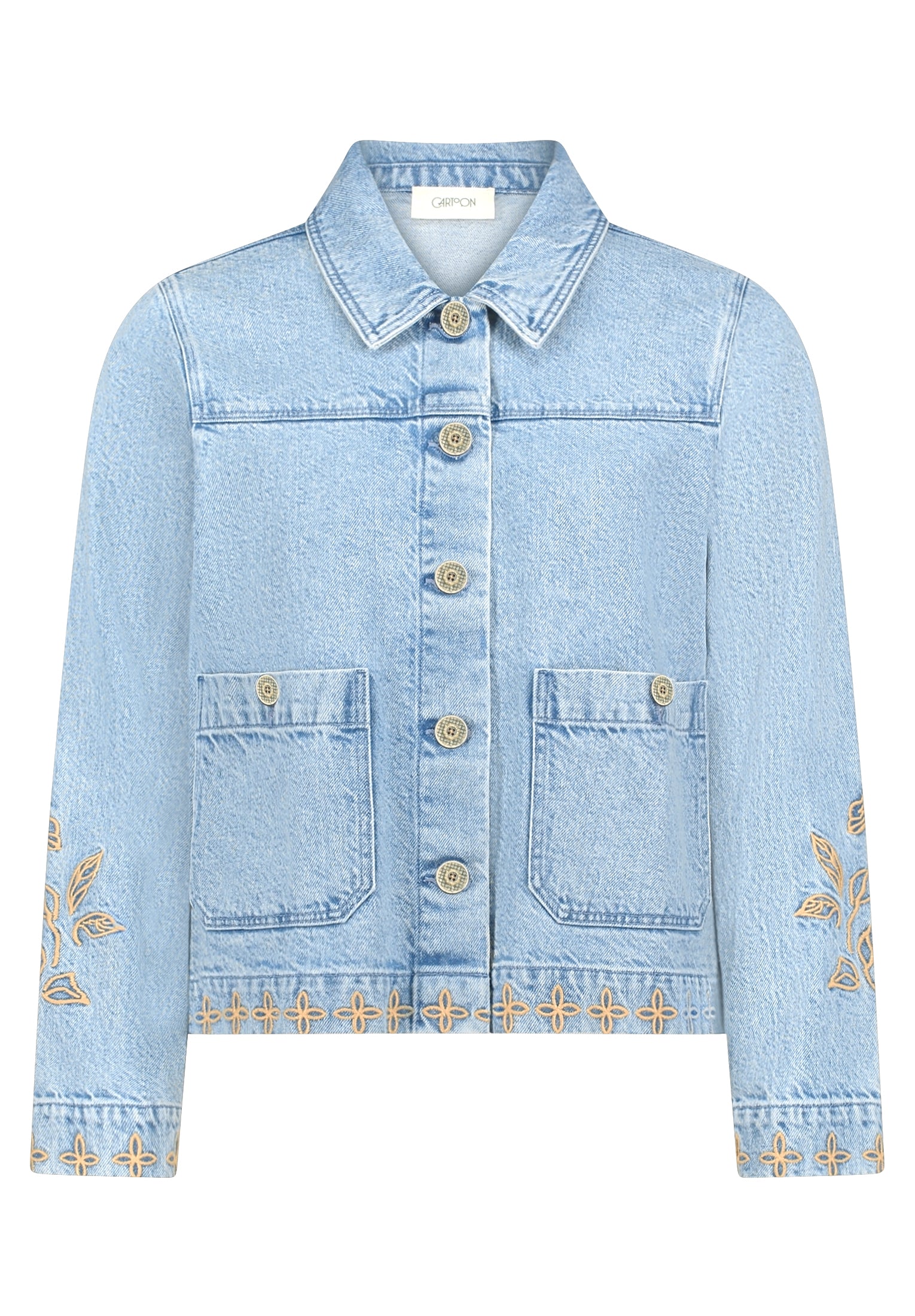 Cartoon Damen Blazer Light Blue Deni
