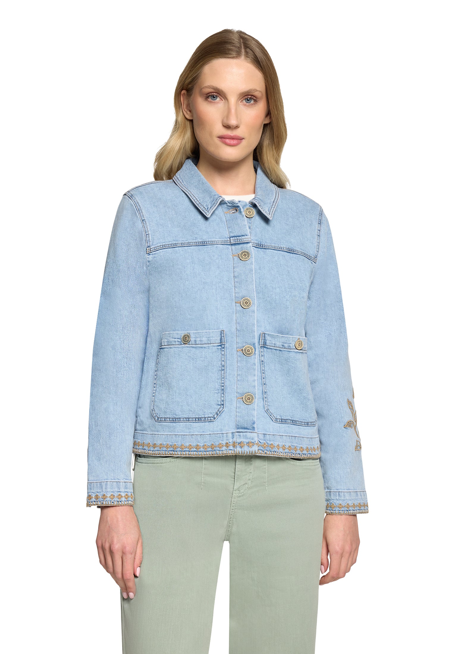 Cartoon Damen Blazer Light Blue Deni