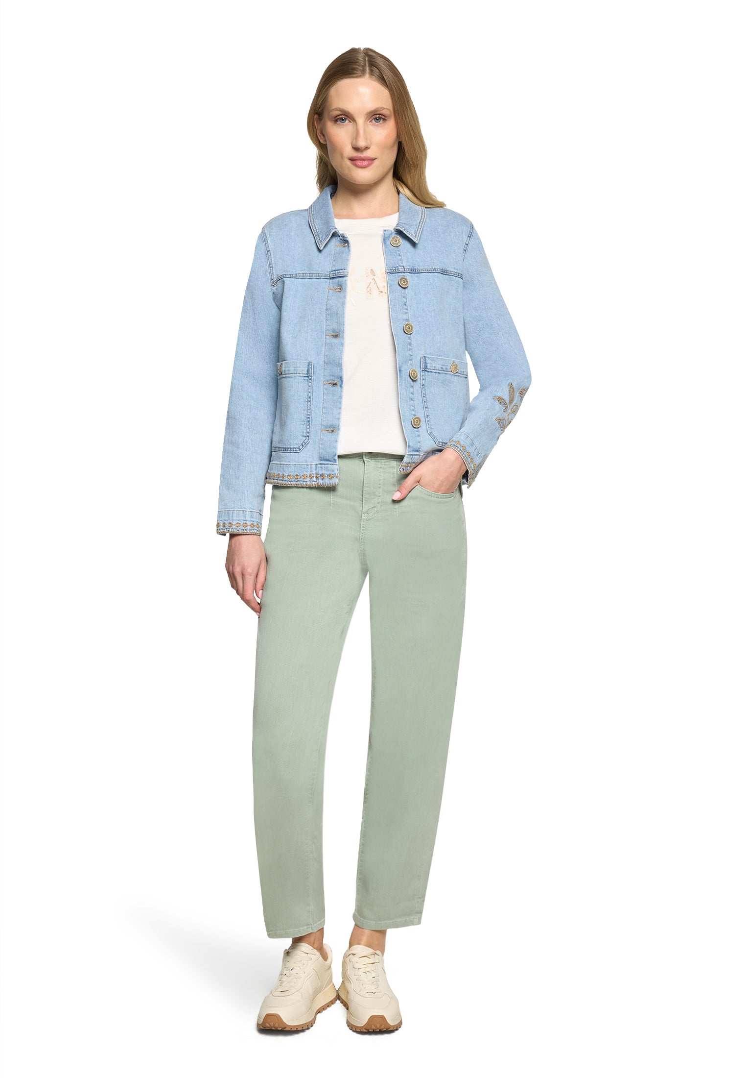 Cartoon Damen Blazer Light Blue Deni