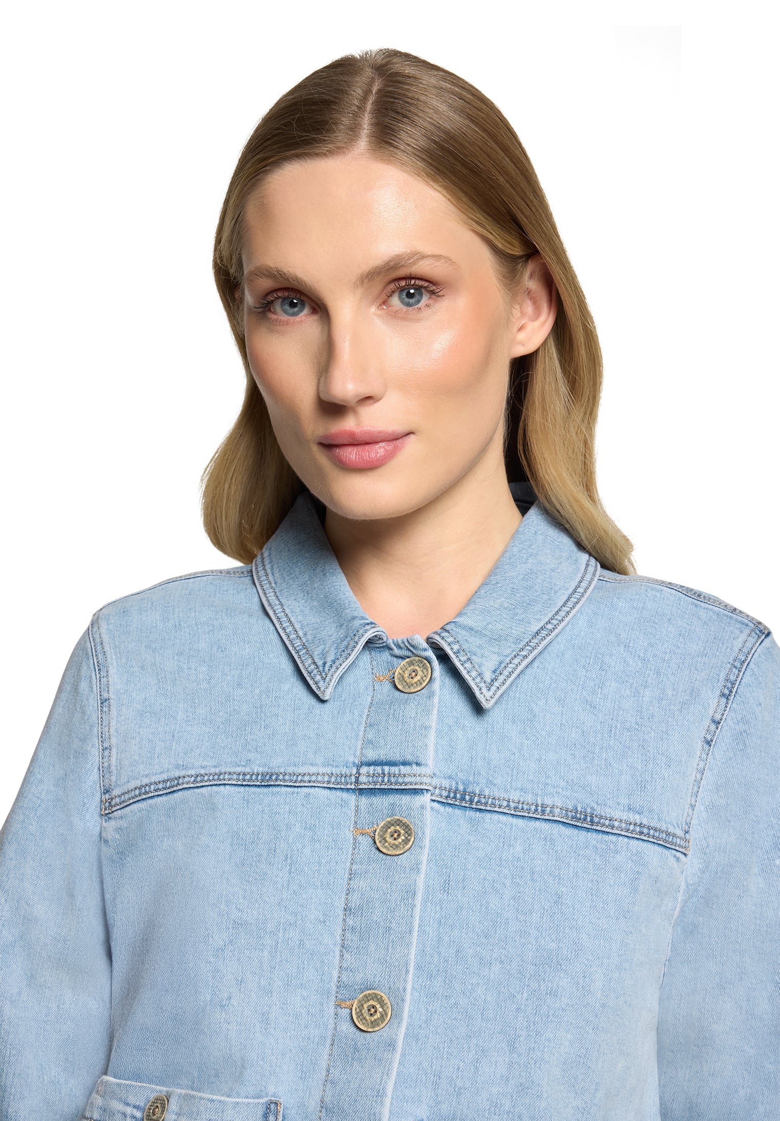 Cartoon Damen Blazer Light Blue Deni