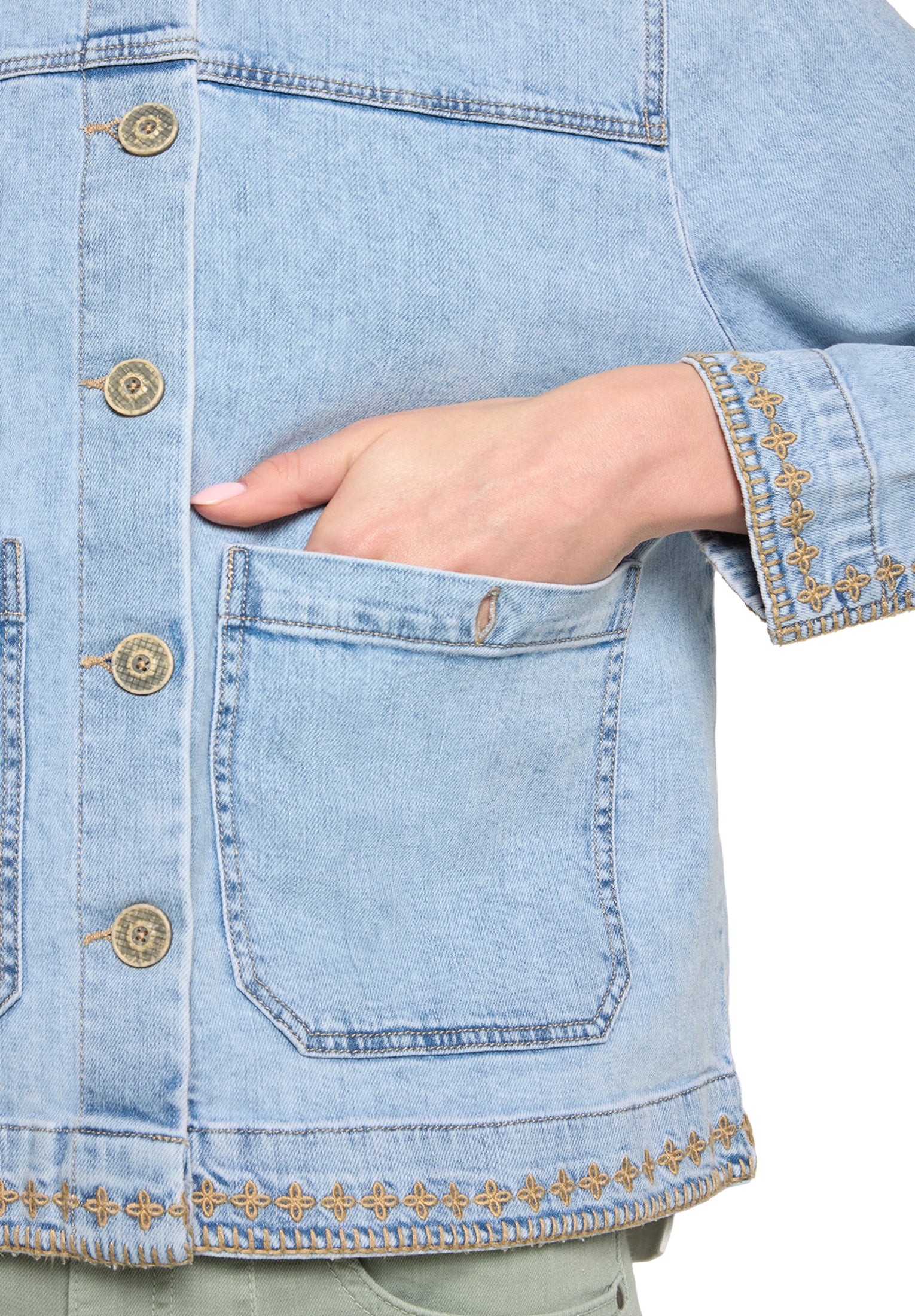 Cartoon Damen Blazer Light Blue Deni