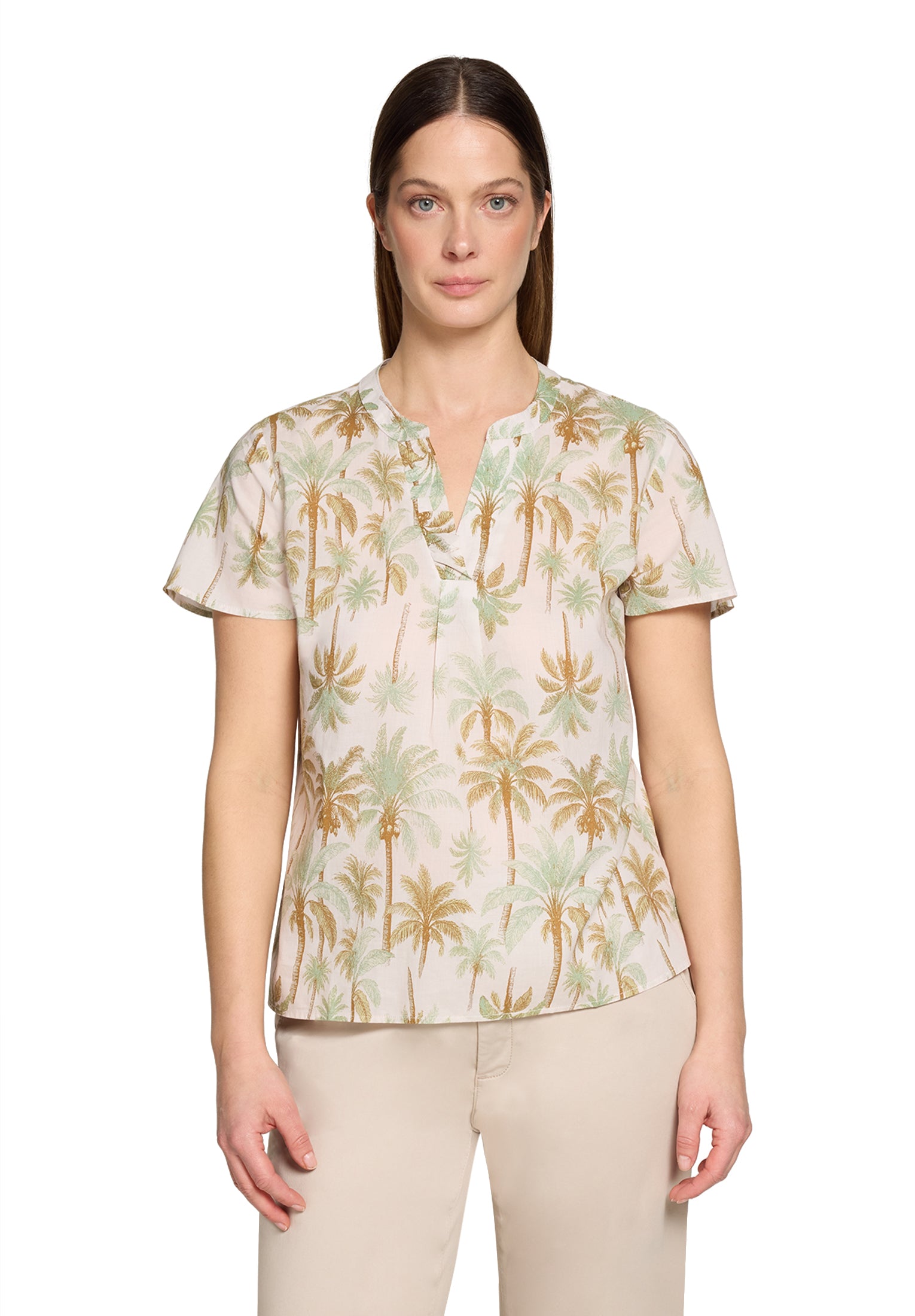 Cartoon Damen Blusen Nature/Green