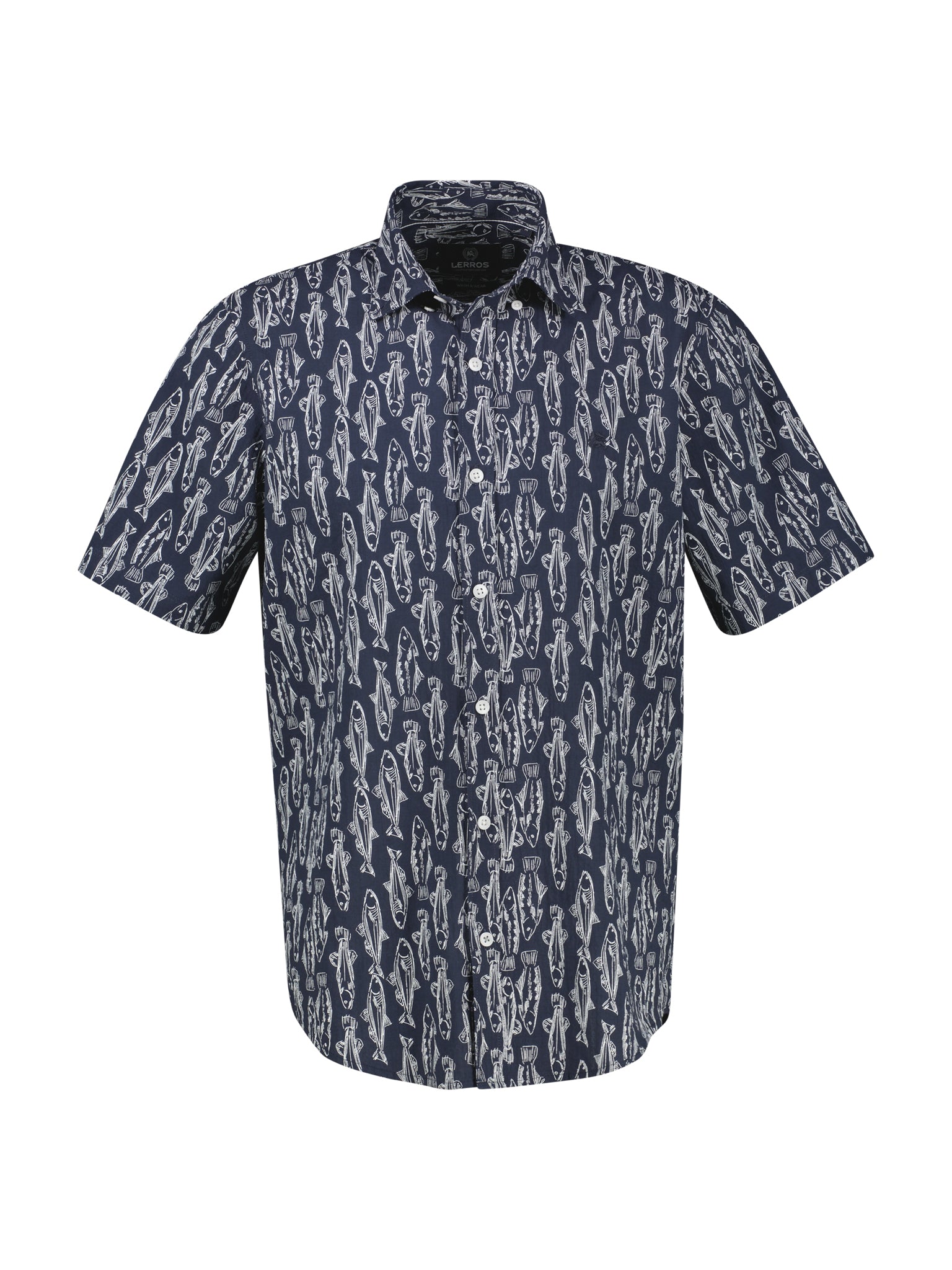 Lerros Herren Hemden kurz Classic Navy