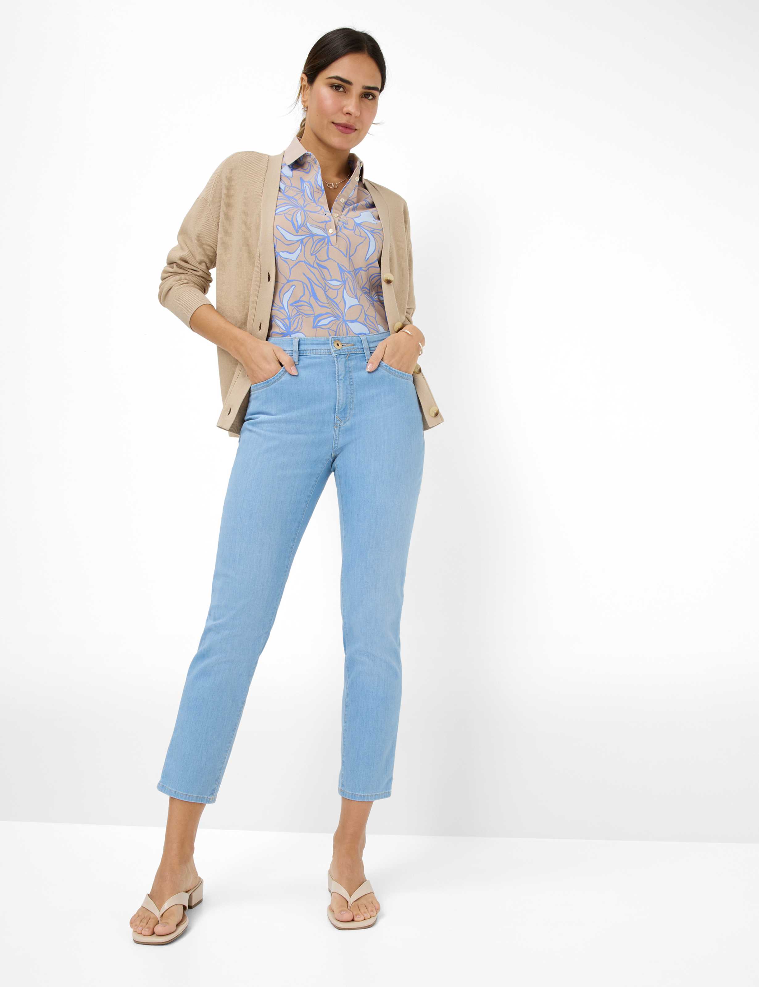 Brax Damen Jeans Used Bleached B