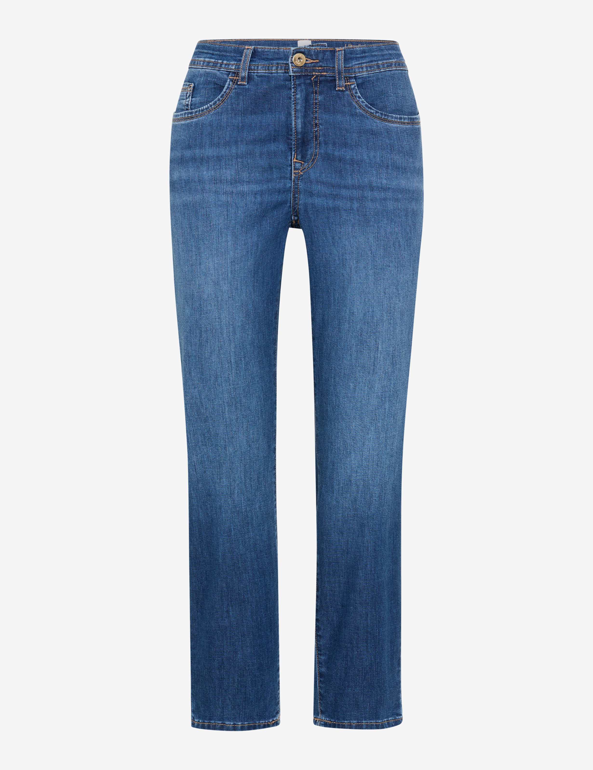 Brax Damen Jeans Used Stone Blue