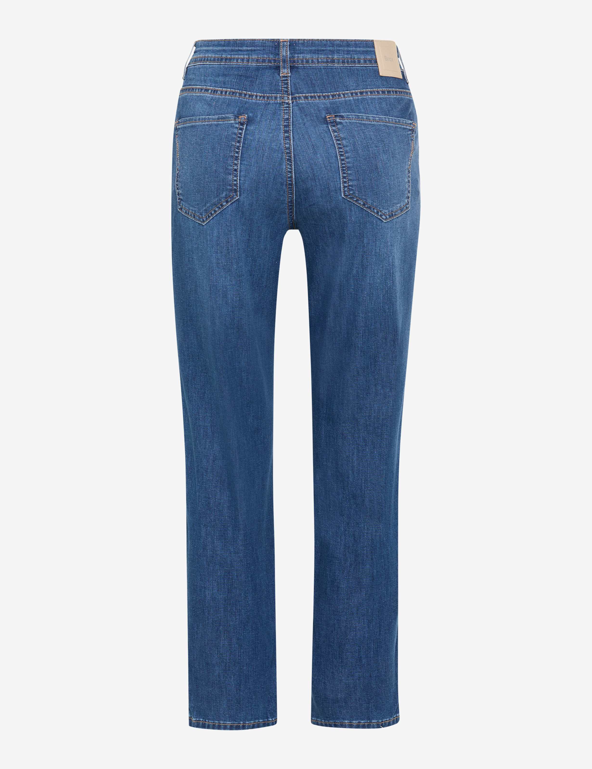 Brax Damen Jeans Used Stone Blue