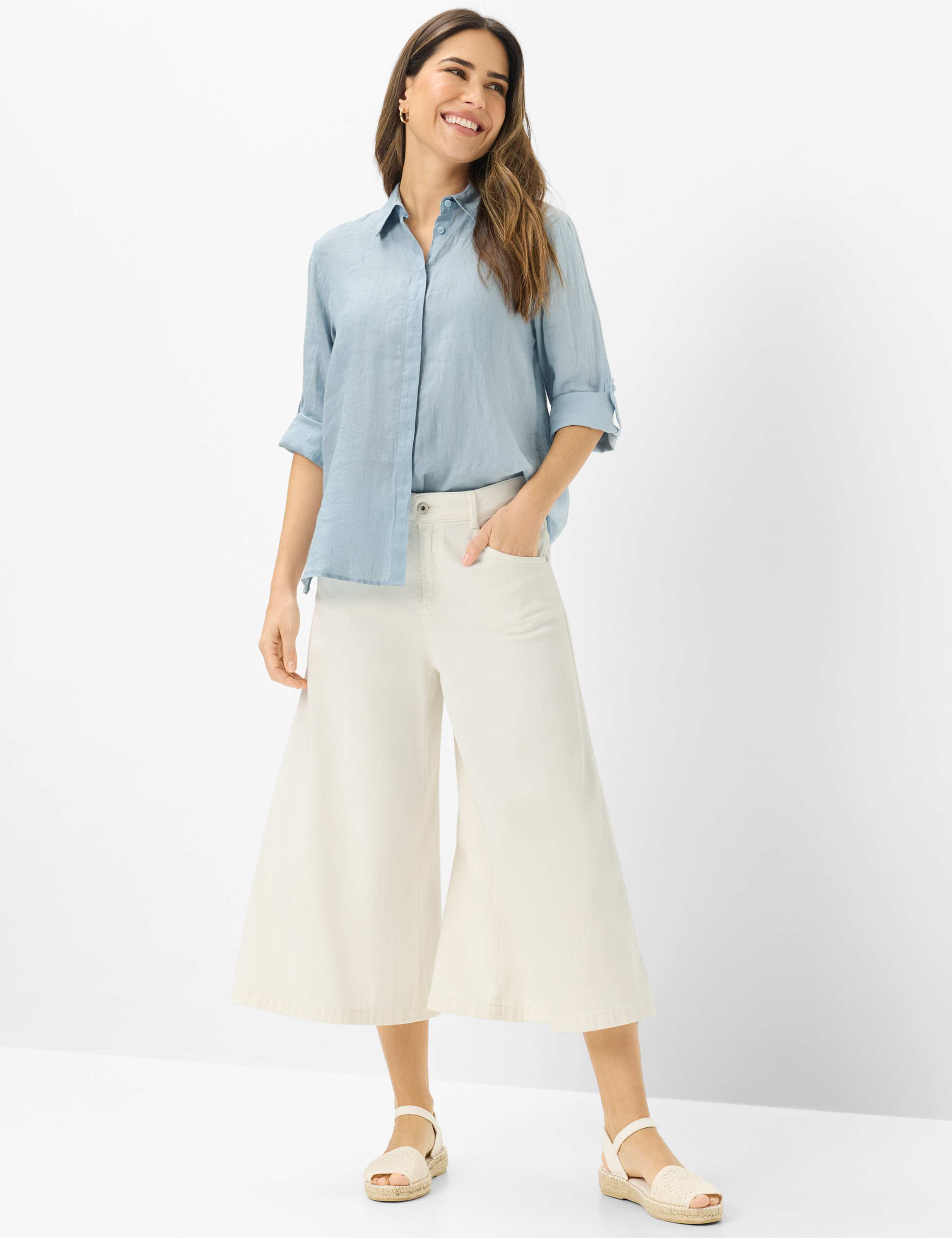 Brax Damen Blusen Vintage Blue