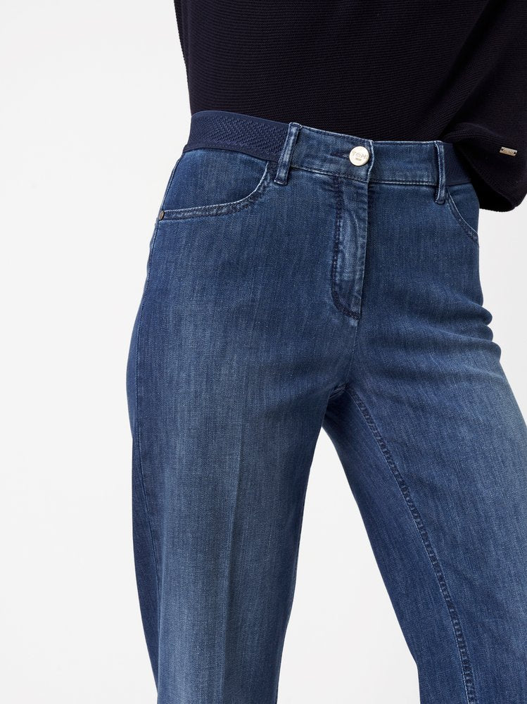 Toni Dress Damen Jeans Mid Blue Used