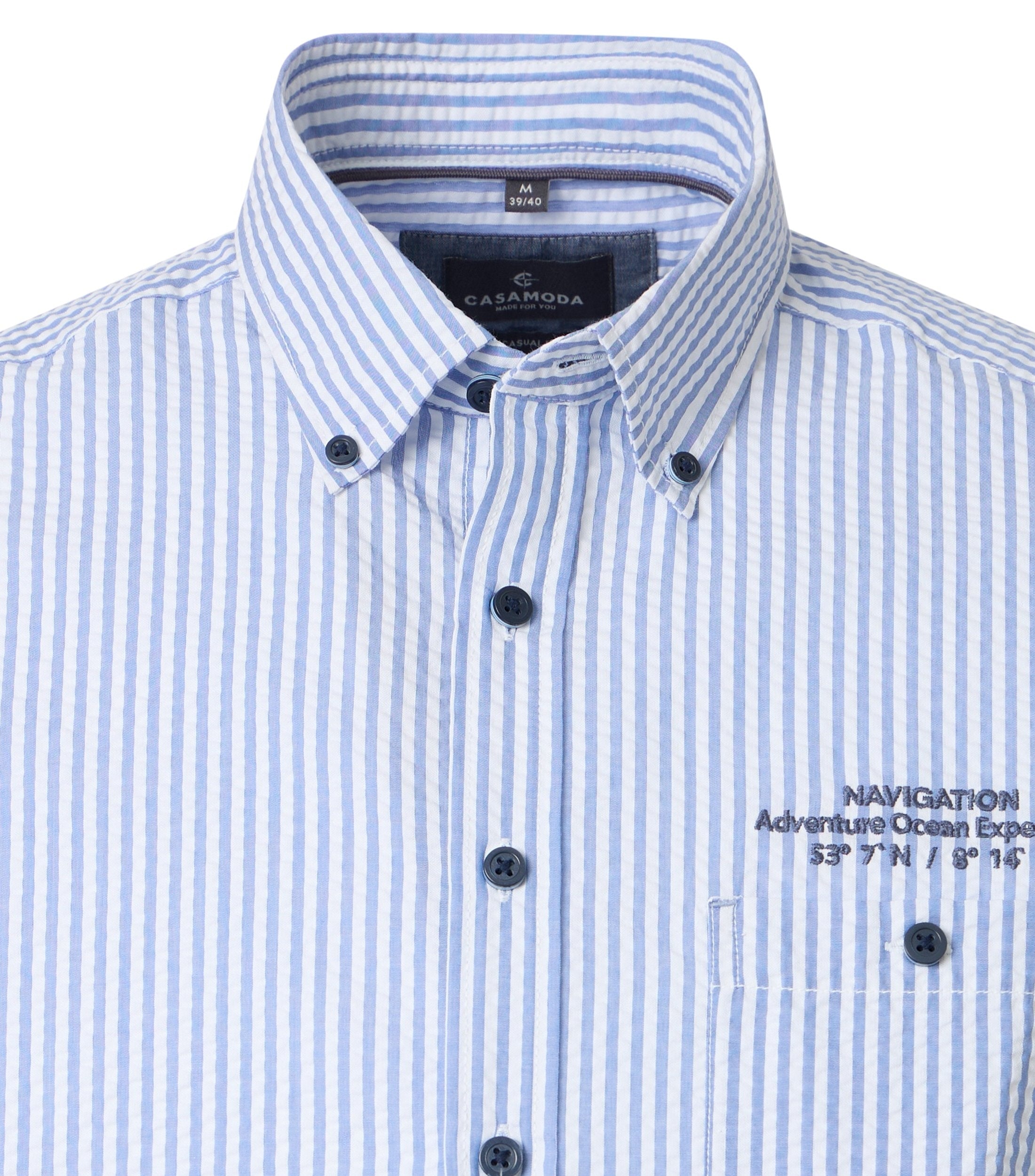 Casa Moda Herren Hemden kurz  Blau
