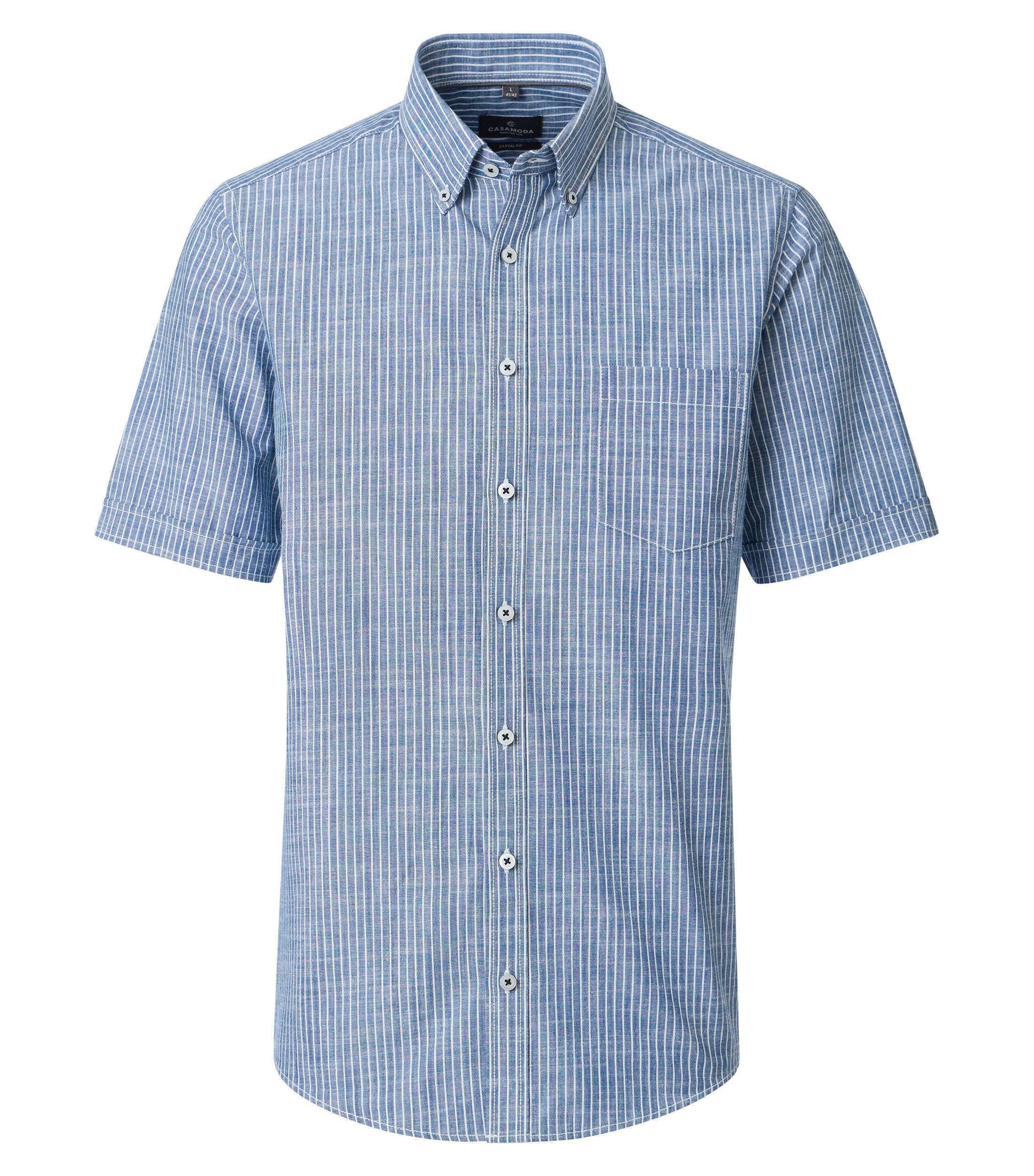 Casa Moda Herren Hemden kurz  Blau