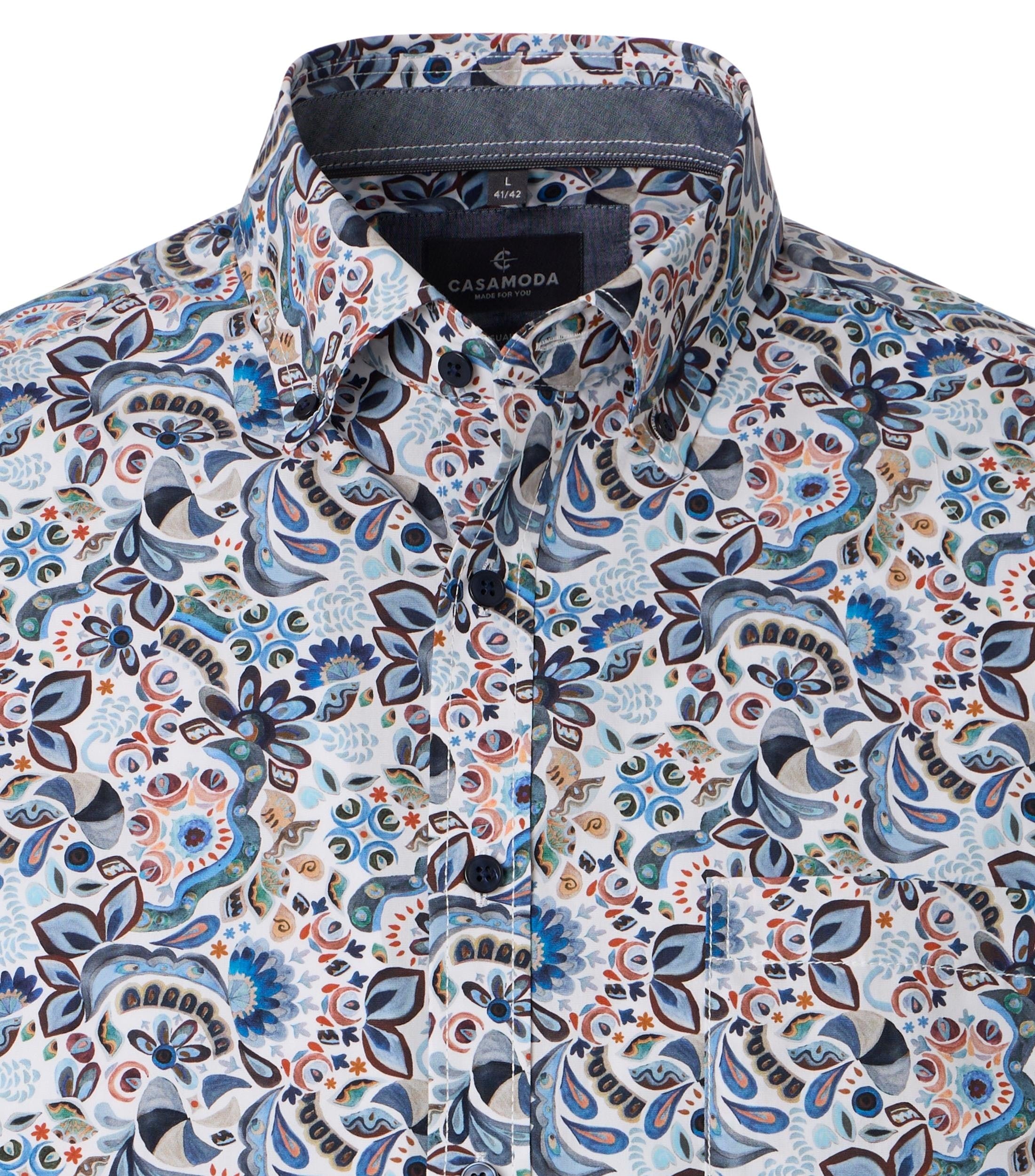 Casa Moda Herren Hemden kurz  Blau