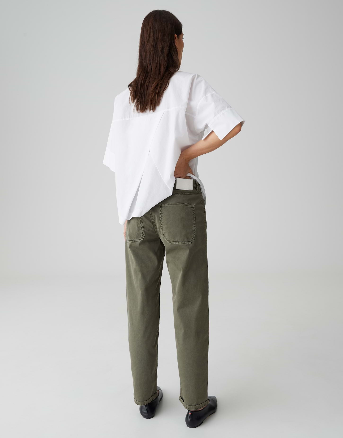 Opus Pants Damen Hosen Olive Lea