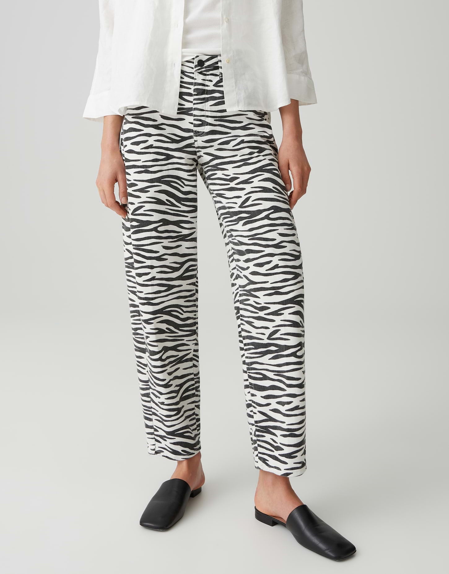 Opus Pants Damen Jeans Black