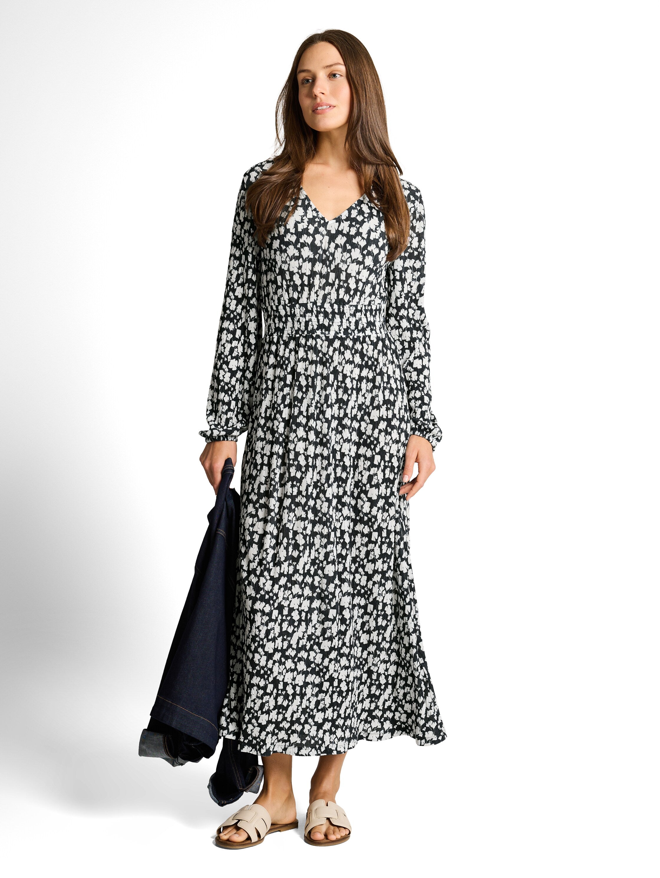 Tom Tailor Damen Kleider Blue Ginkgo Min
