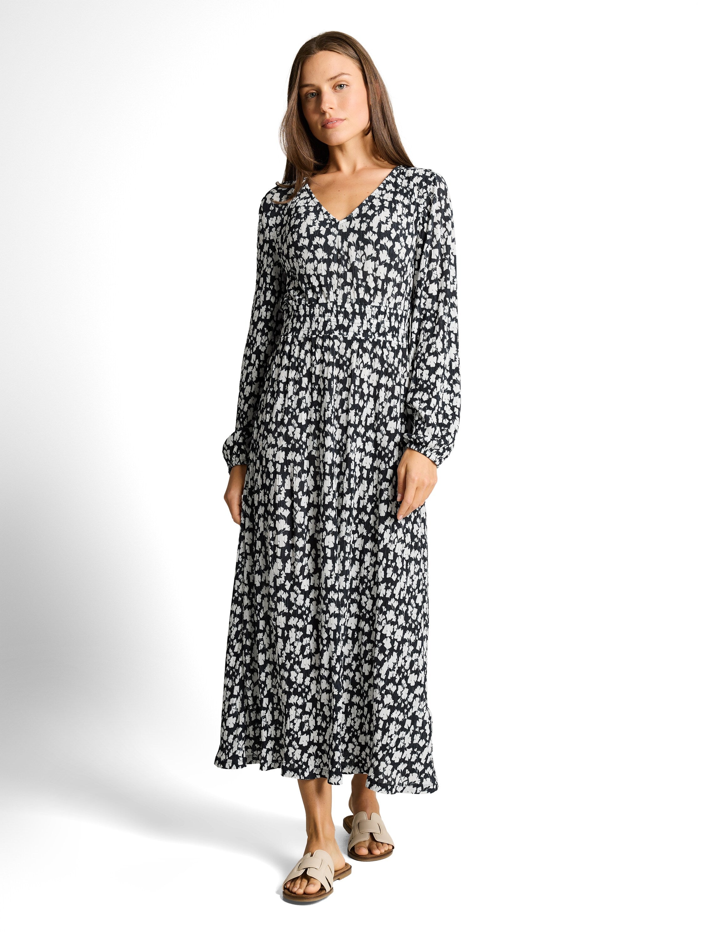 Tom Tailor Damen Kleider Blue Ginkgo Min