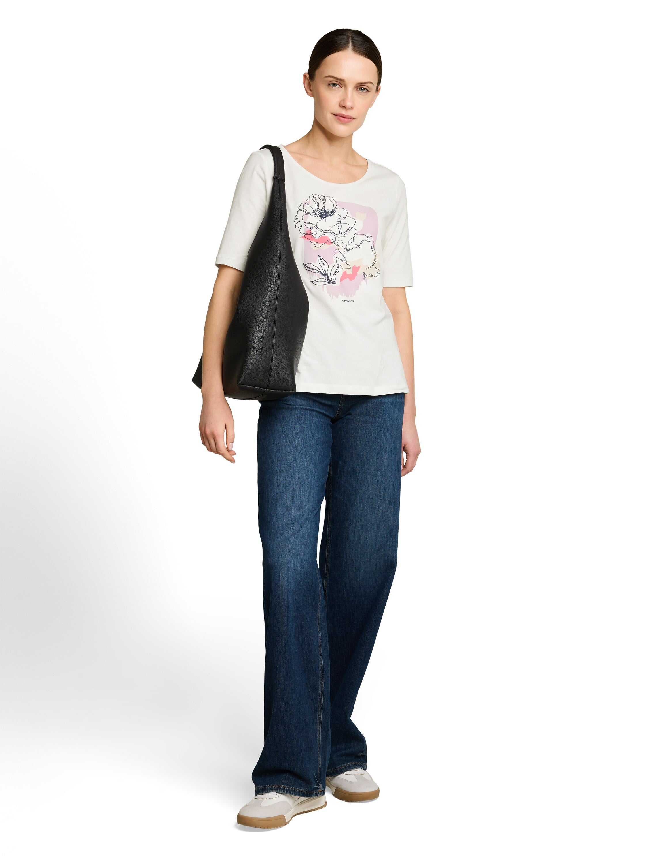 Tom Tailor Damen T-Shirts Whisper White