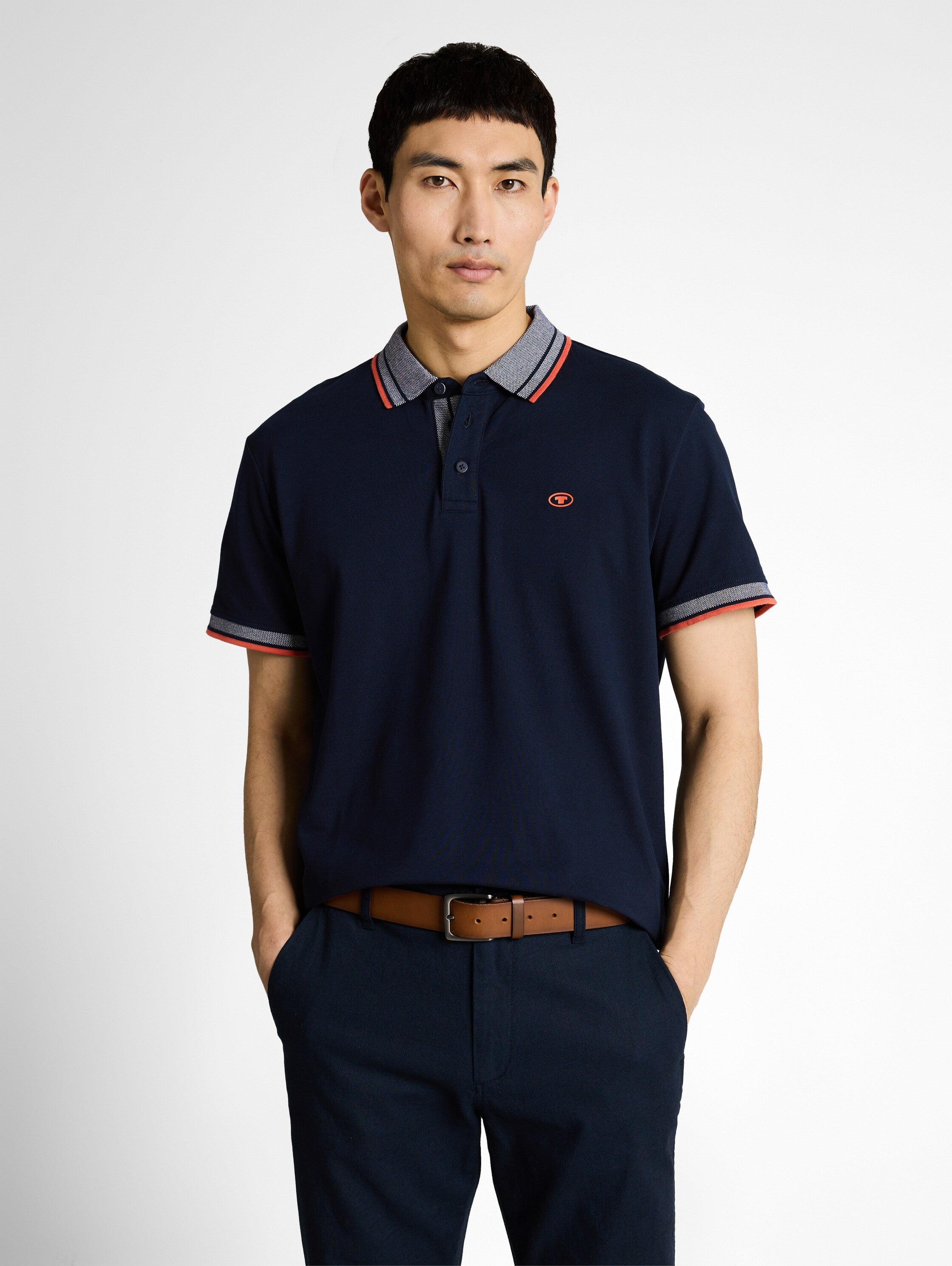 Tom Tailor Herren Polo-Shirts Sky Captain Blu