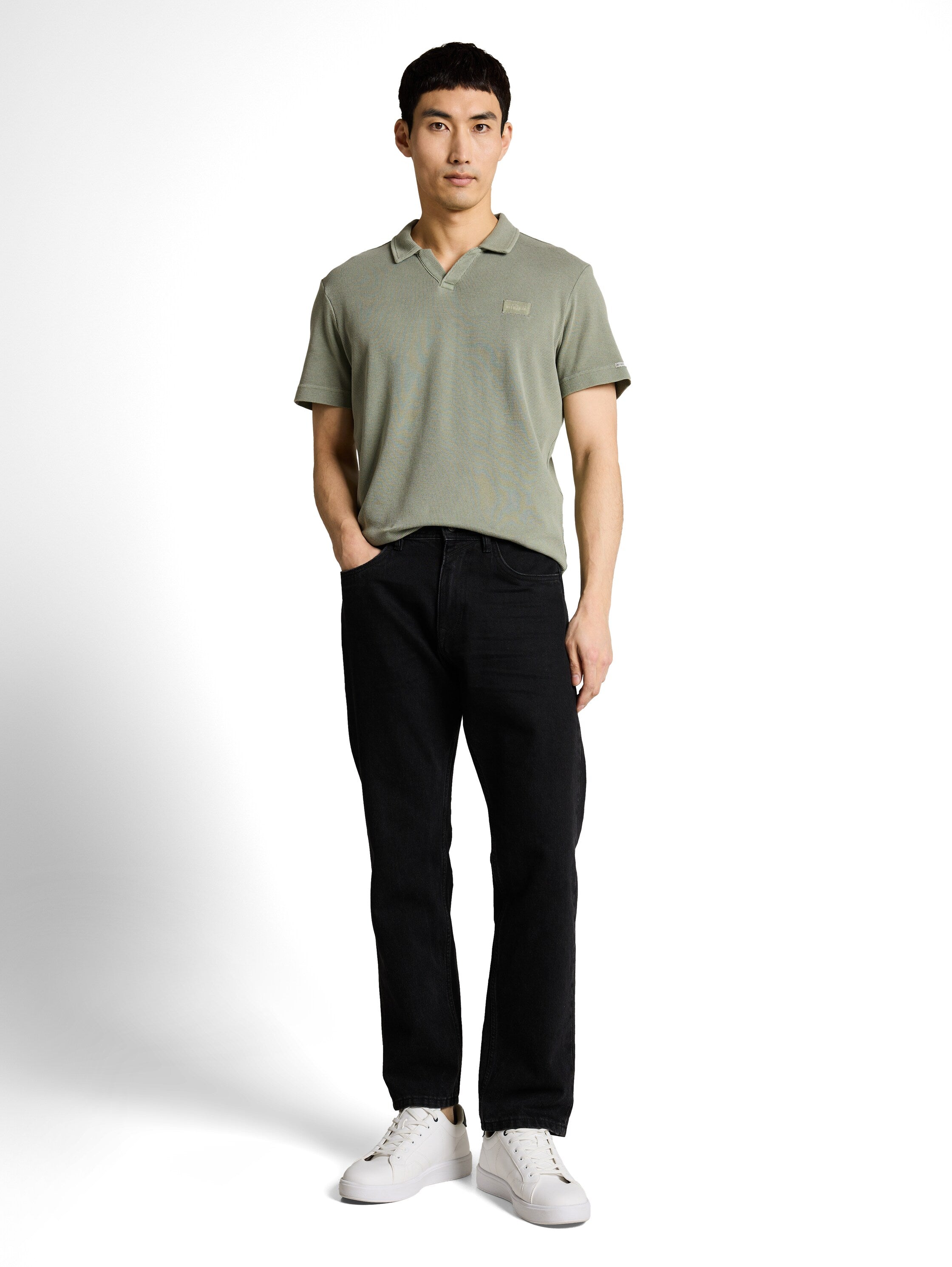 Tom Tailor Herren Polo-Shirts Greyish Shadow
