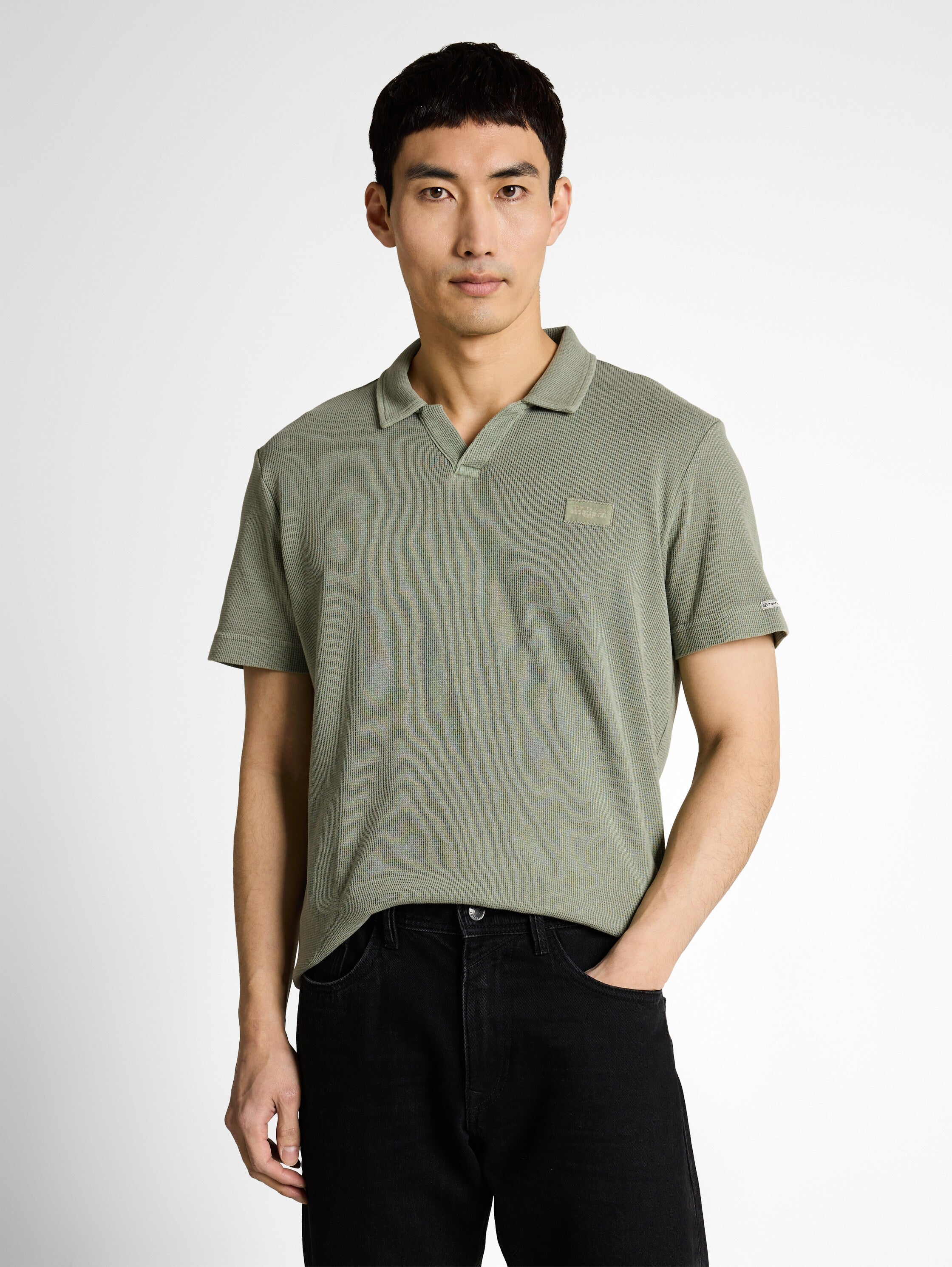 Tom Tailor Herren Polo-Shirts Greyish Shadow