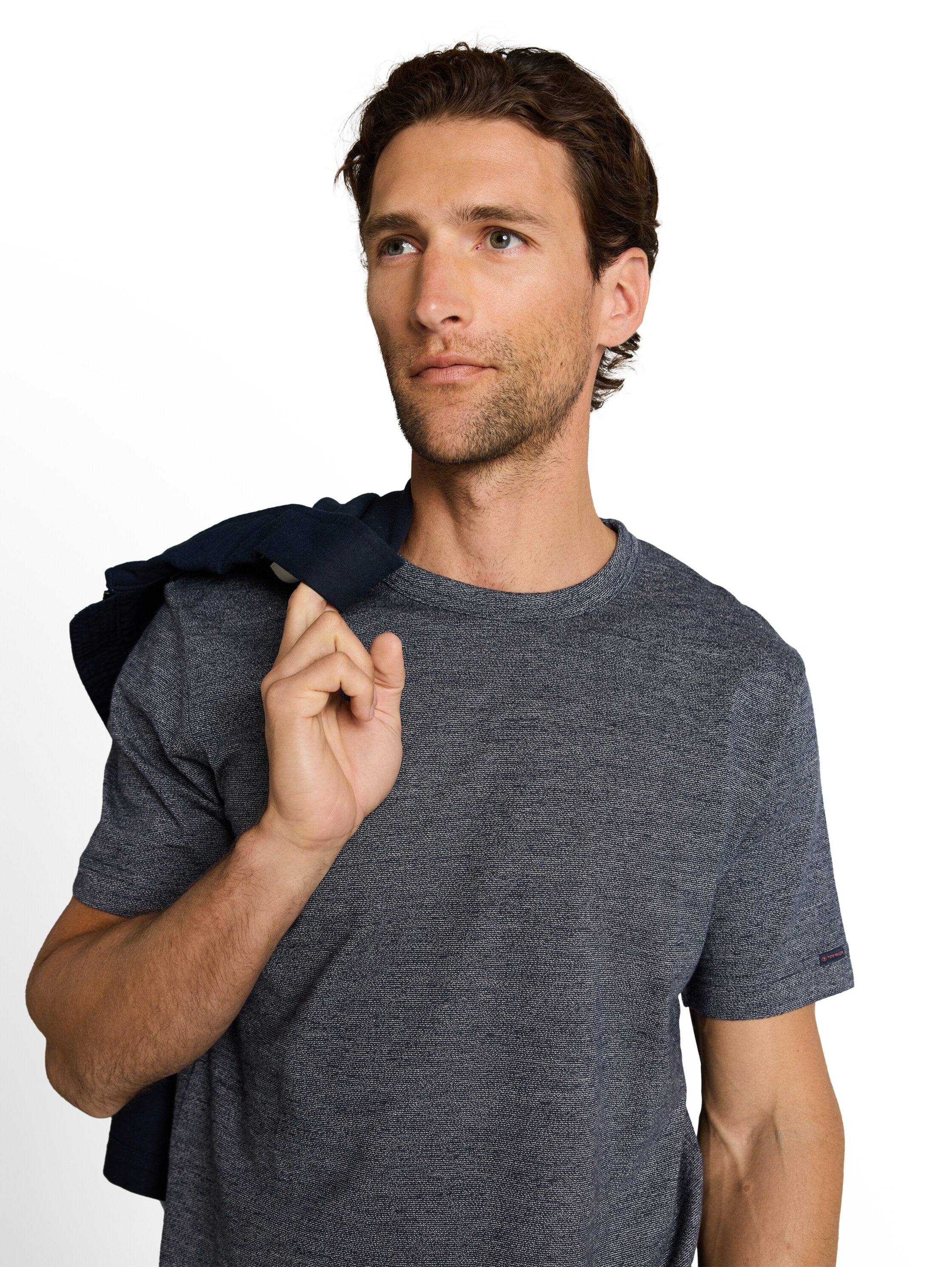 Tom Tailor Herren T-Shirts kurz Navy Gardenia W