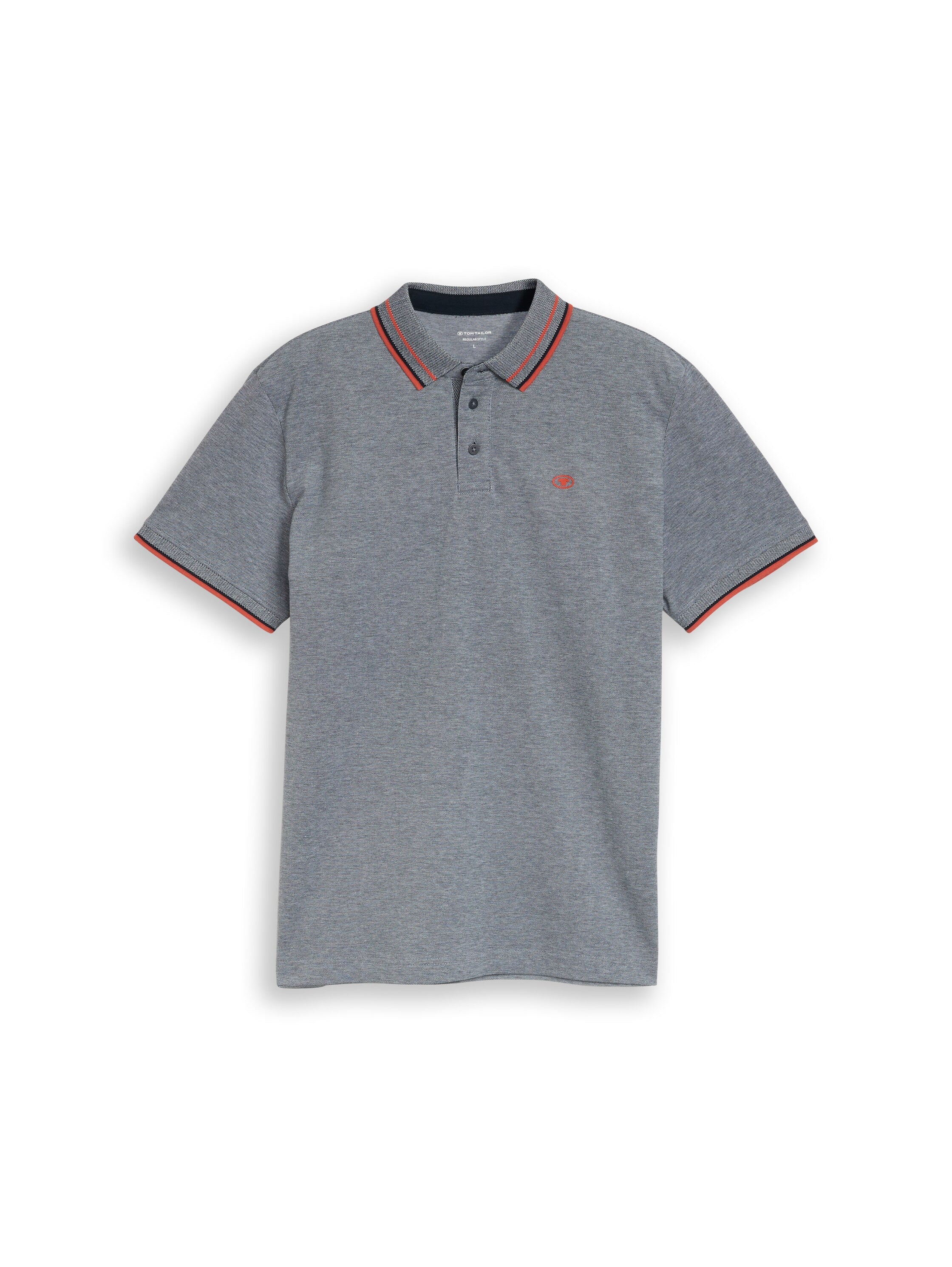 Tom Tailor Herren Polo-Shirts Navy White Two
