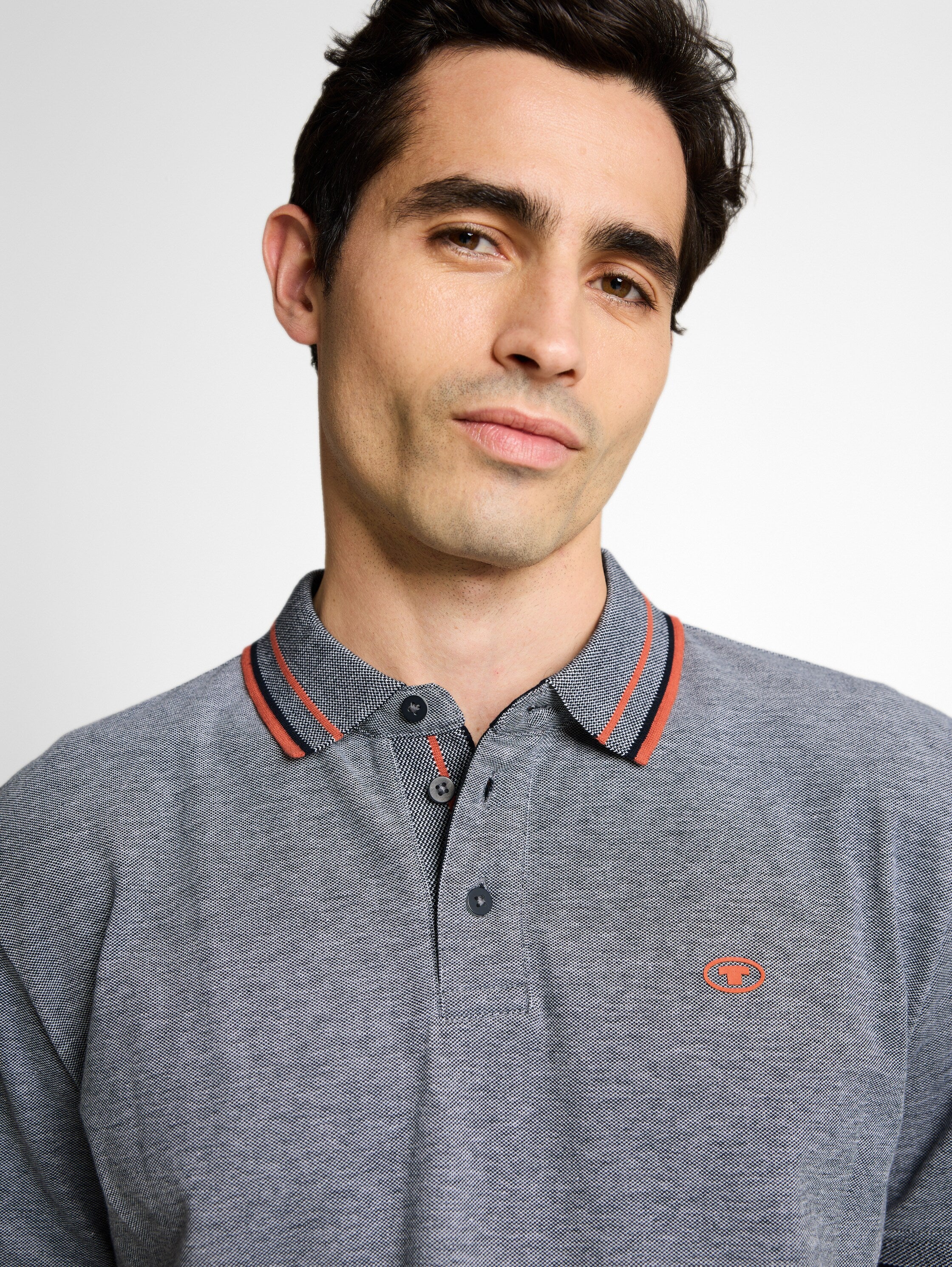 Tom Tailor Herren Polo-Shirts Navy White Two