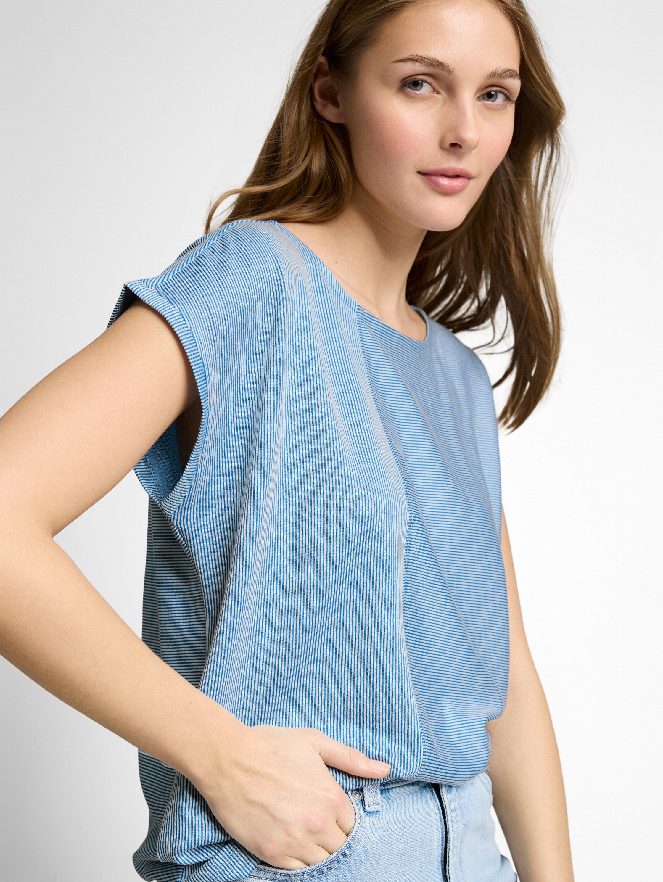 Tom Tailor denim Damen T-Shirts Small Mid Blue