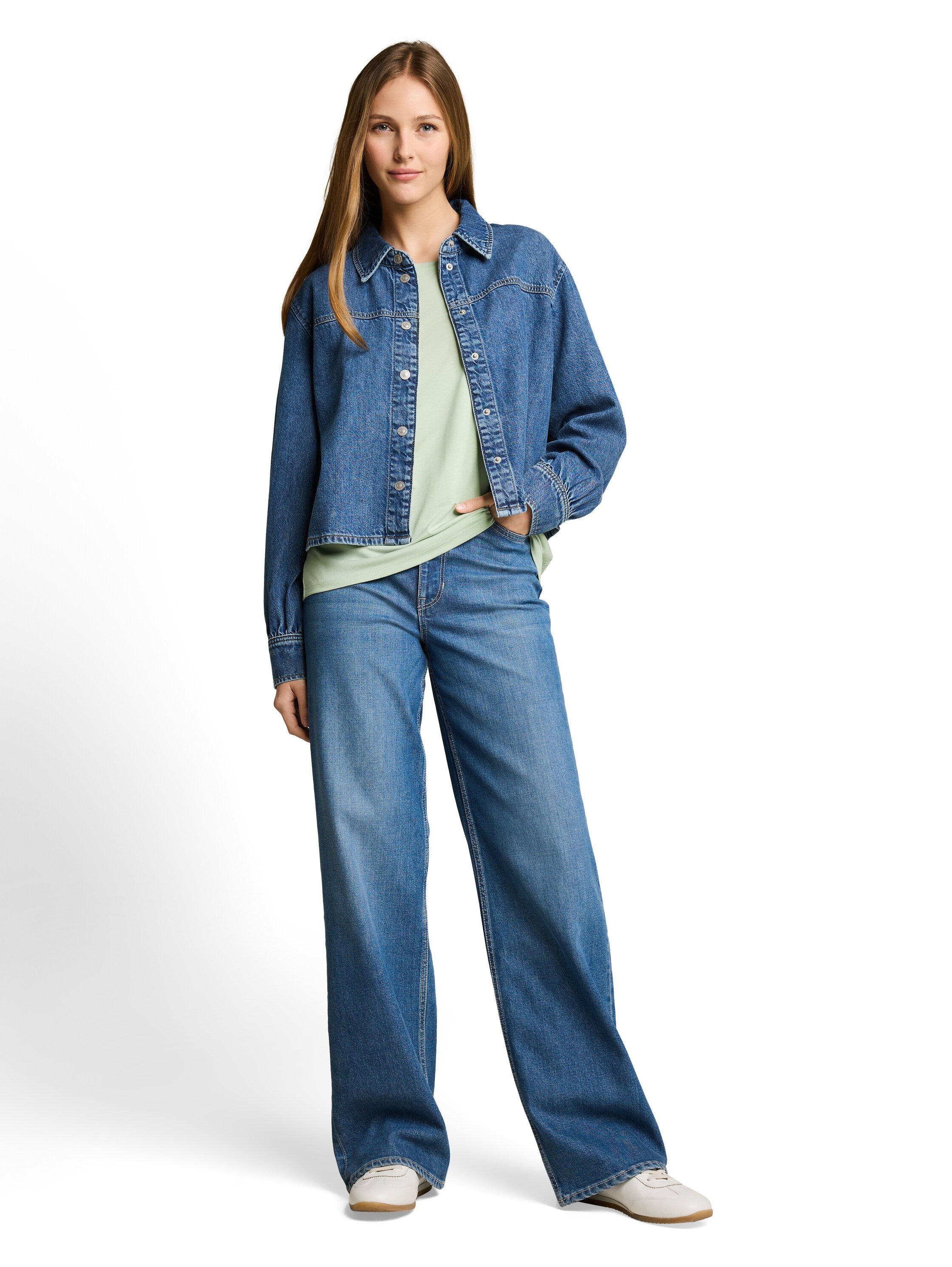 Tom Tailor denim Damen T-Shirts Light Matcha Gr