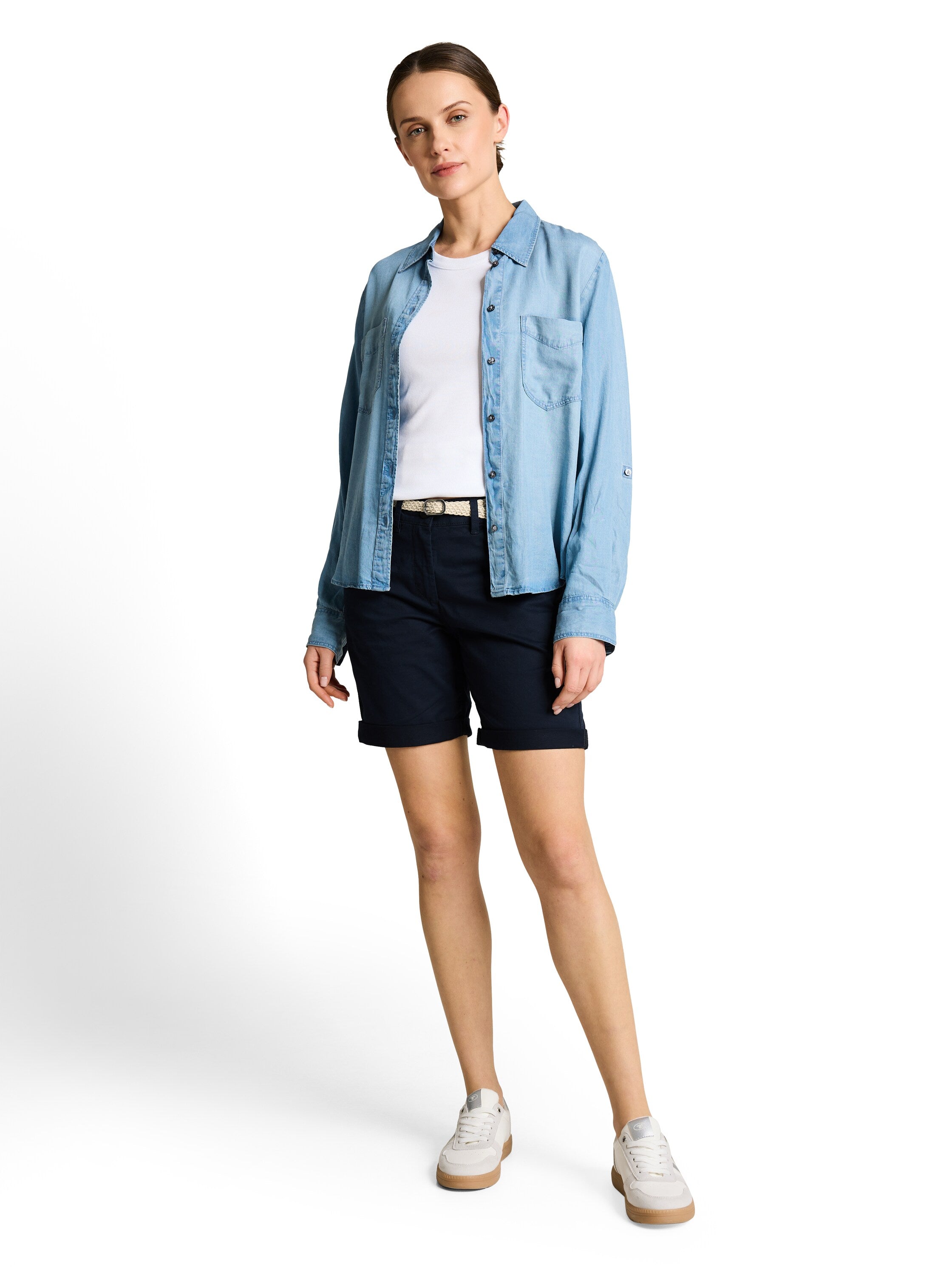 Tom Tailor Damen Shorts Sky Captain Blu