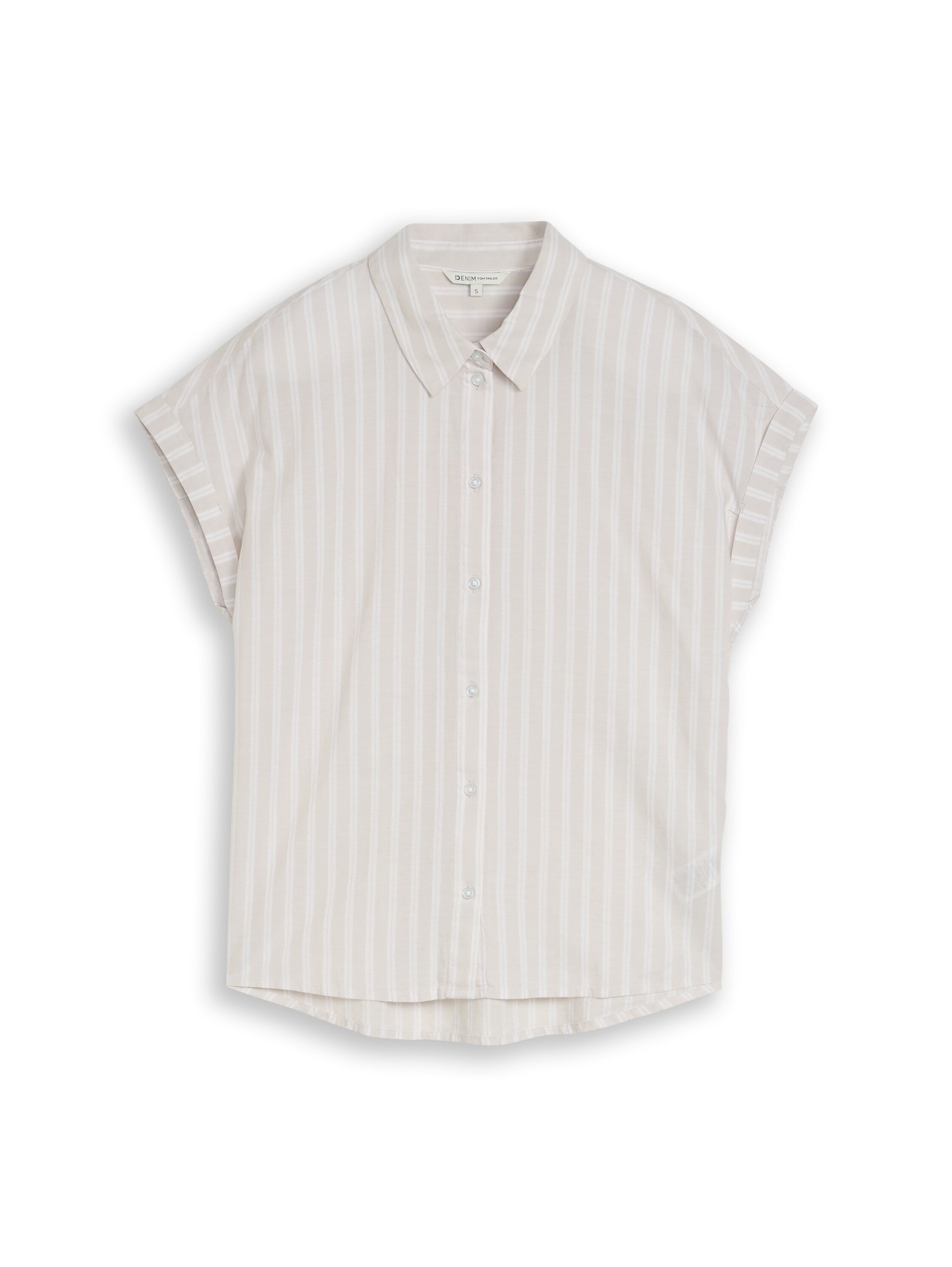 Tom Tailor denim Damen Blusen Beige White Str
