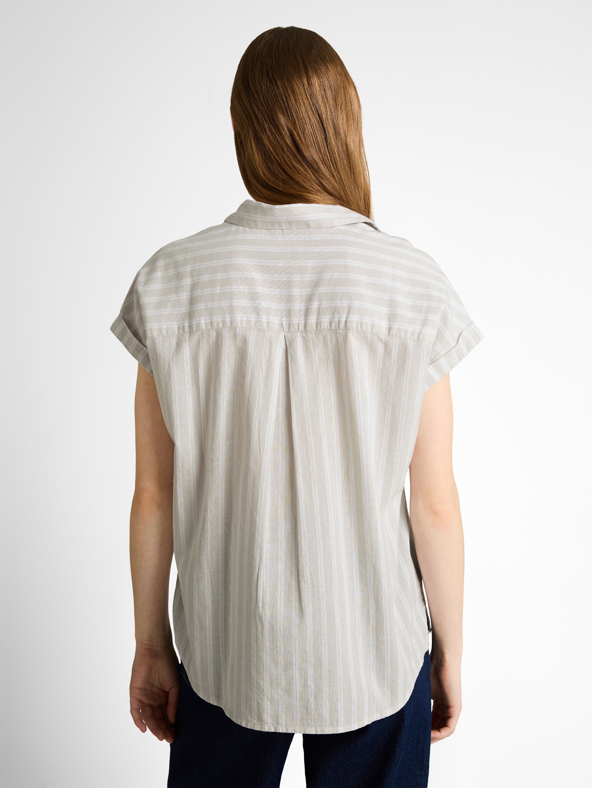 Tom Tailor denim Damen Blusen Beige White Str
