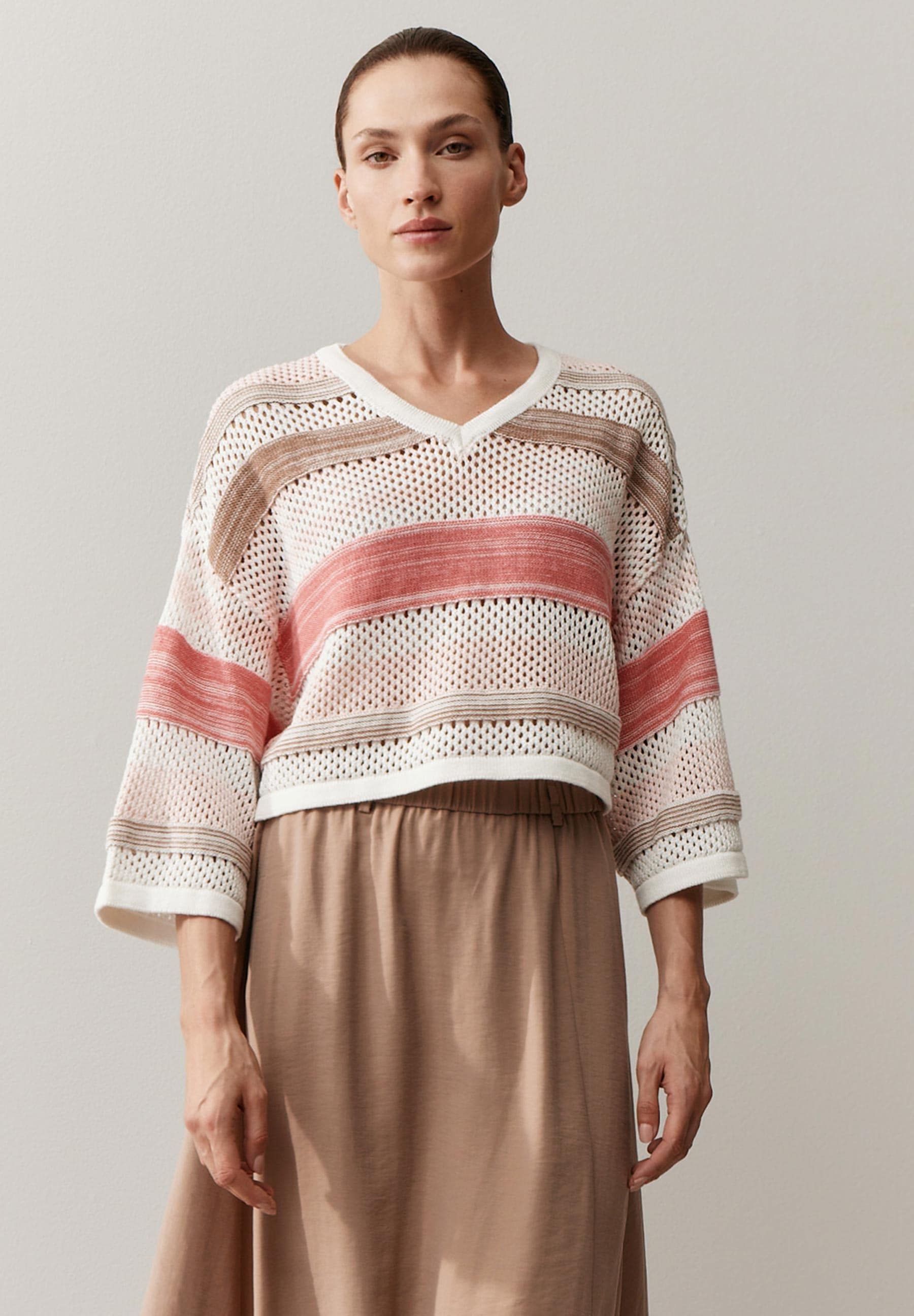 More & More Damen Pullover  Striped Kn