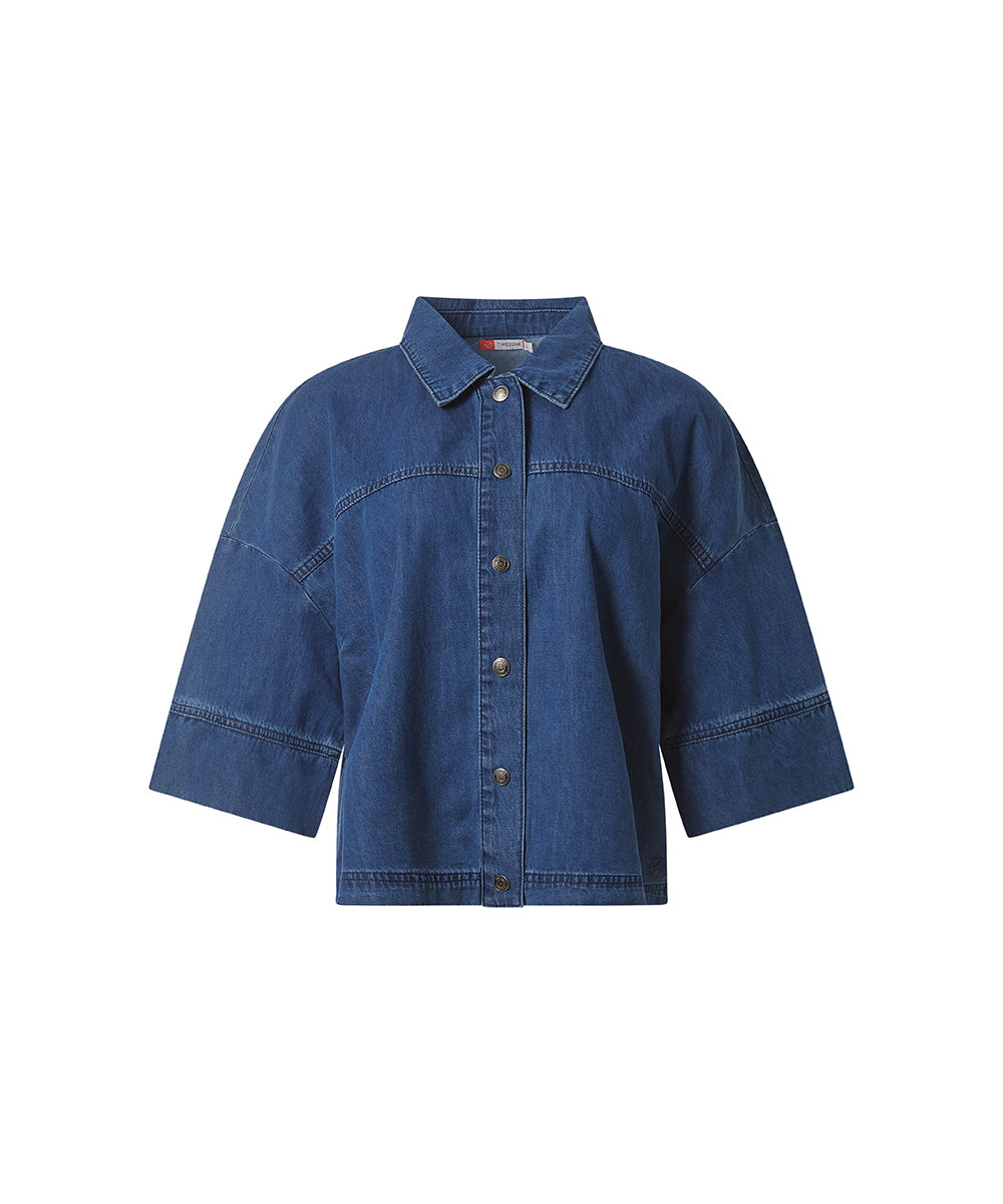 Timezone Damen Blusen  Light Blu