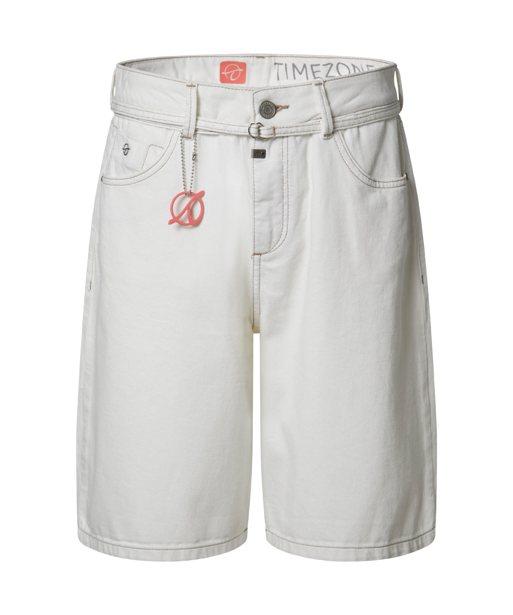 Timezone Damen Shorts  Ecru Whit