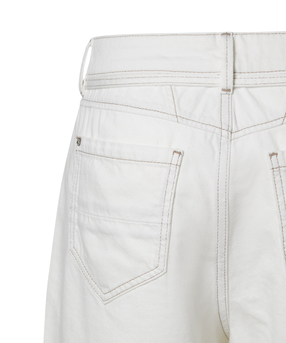 Timezone Damen Shorts  Ecru Whit
