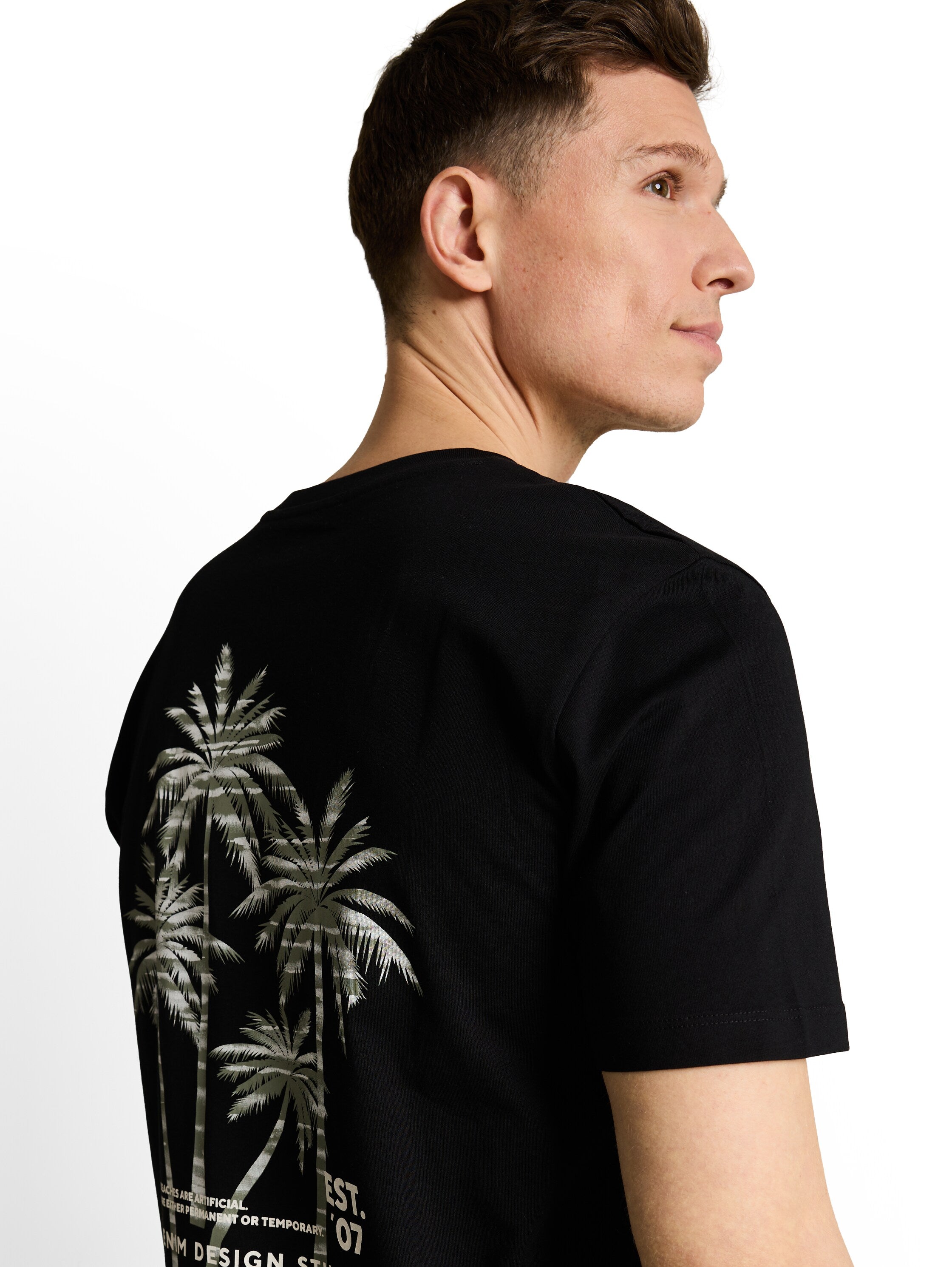 Tom Tailor denim Herren T-Shirts kurz Black