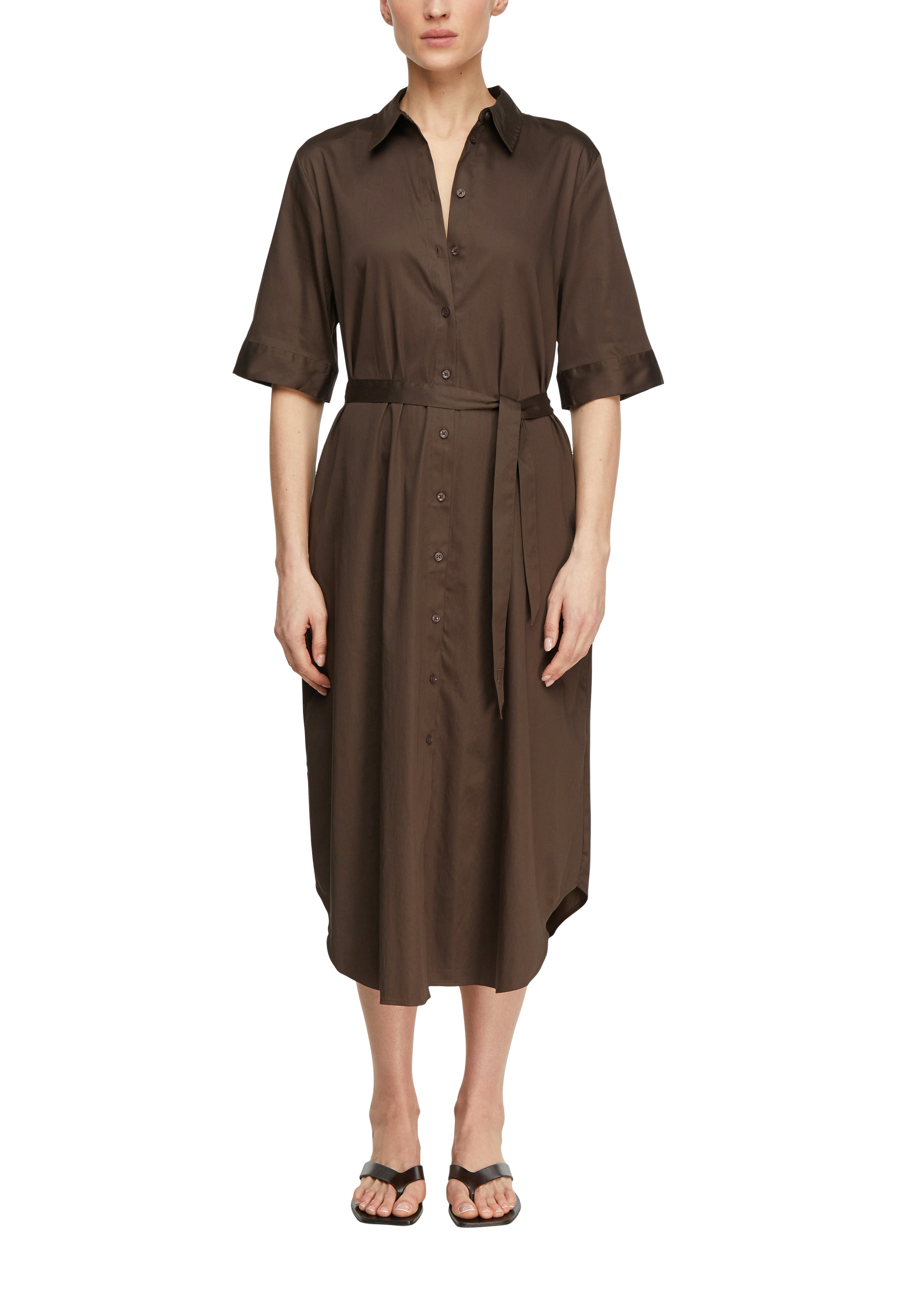 Comma Damen Kleider Brown