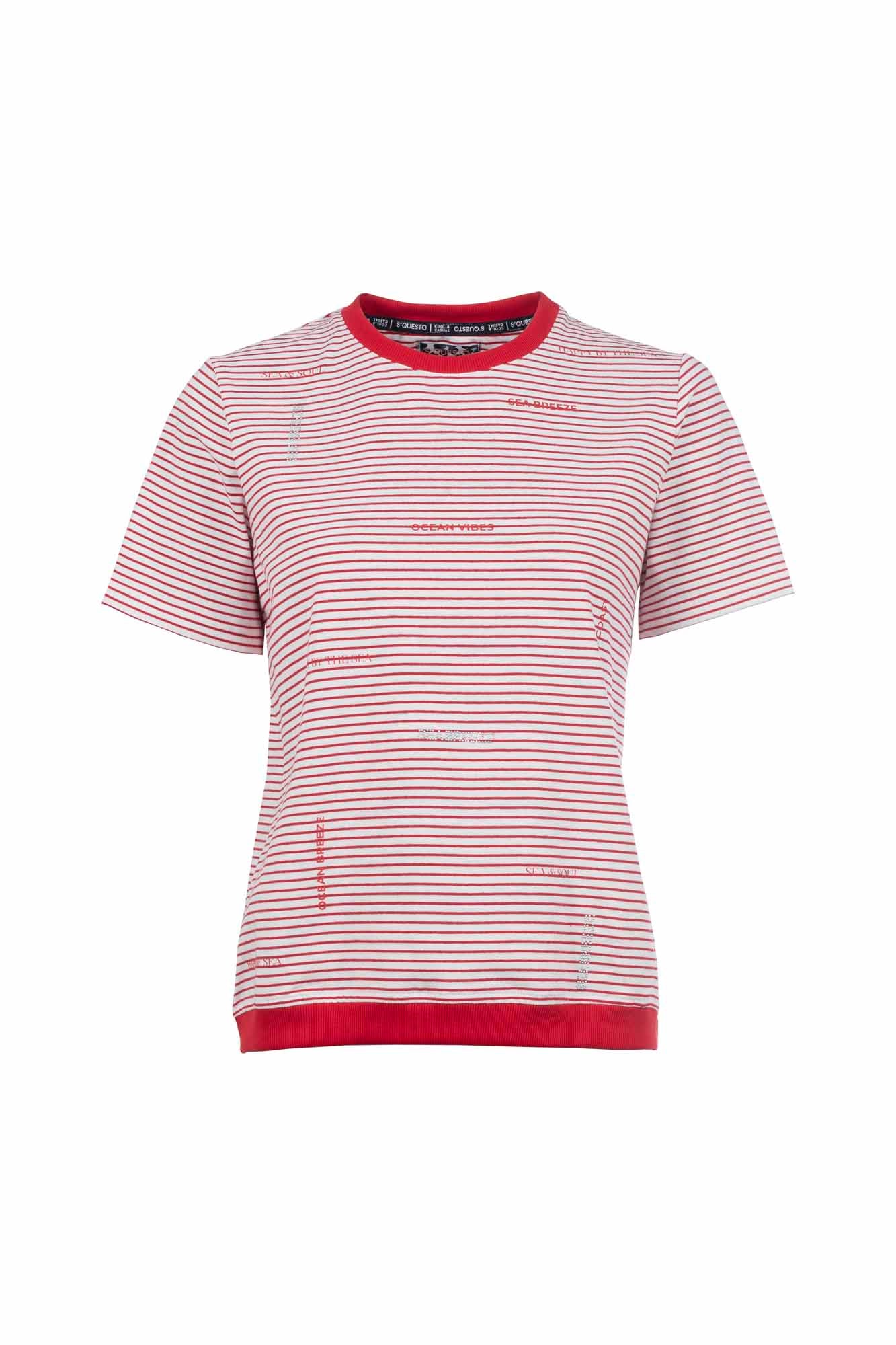Soquesto Damen T-Shirts Rot Klassic