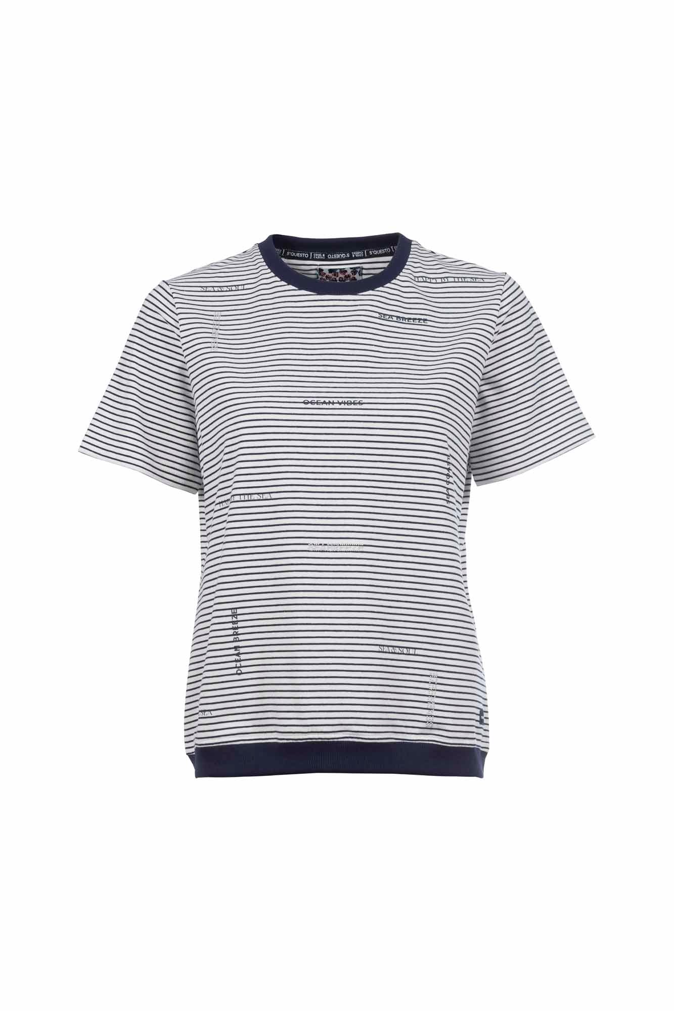 Soquesto Damen T-Shirts Dunkelblau