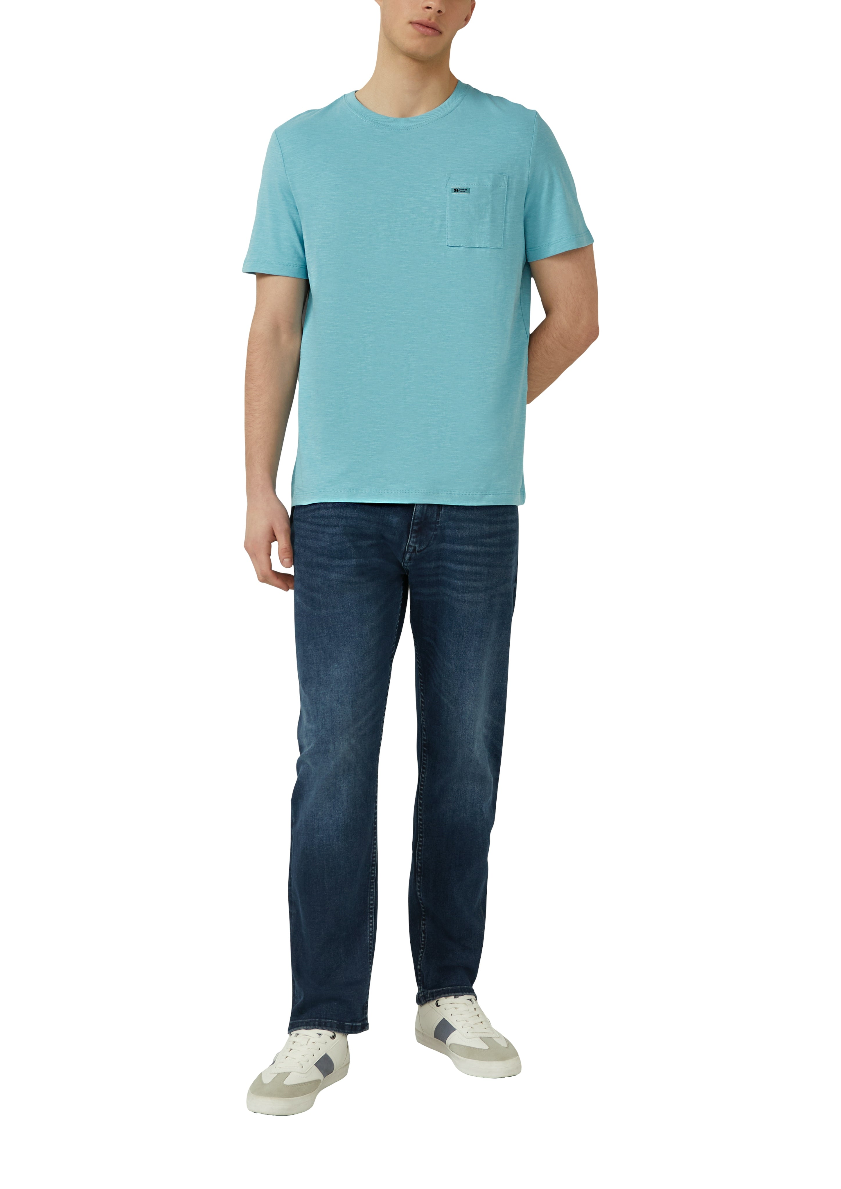 S. Oliver red Herren T-Shirts kurz Blue Green