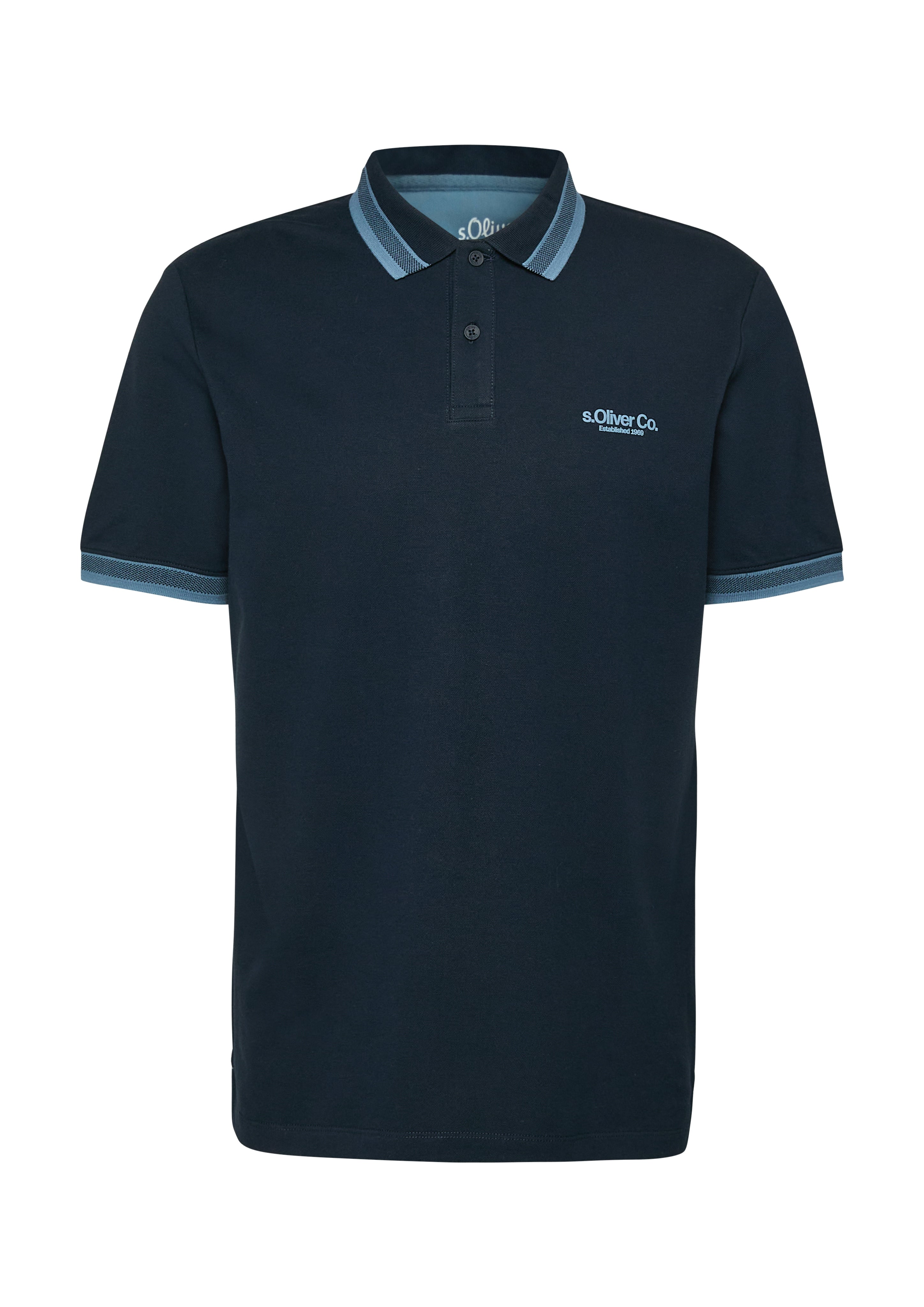 S. Oliver red Herren Polo-Shirts Blue