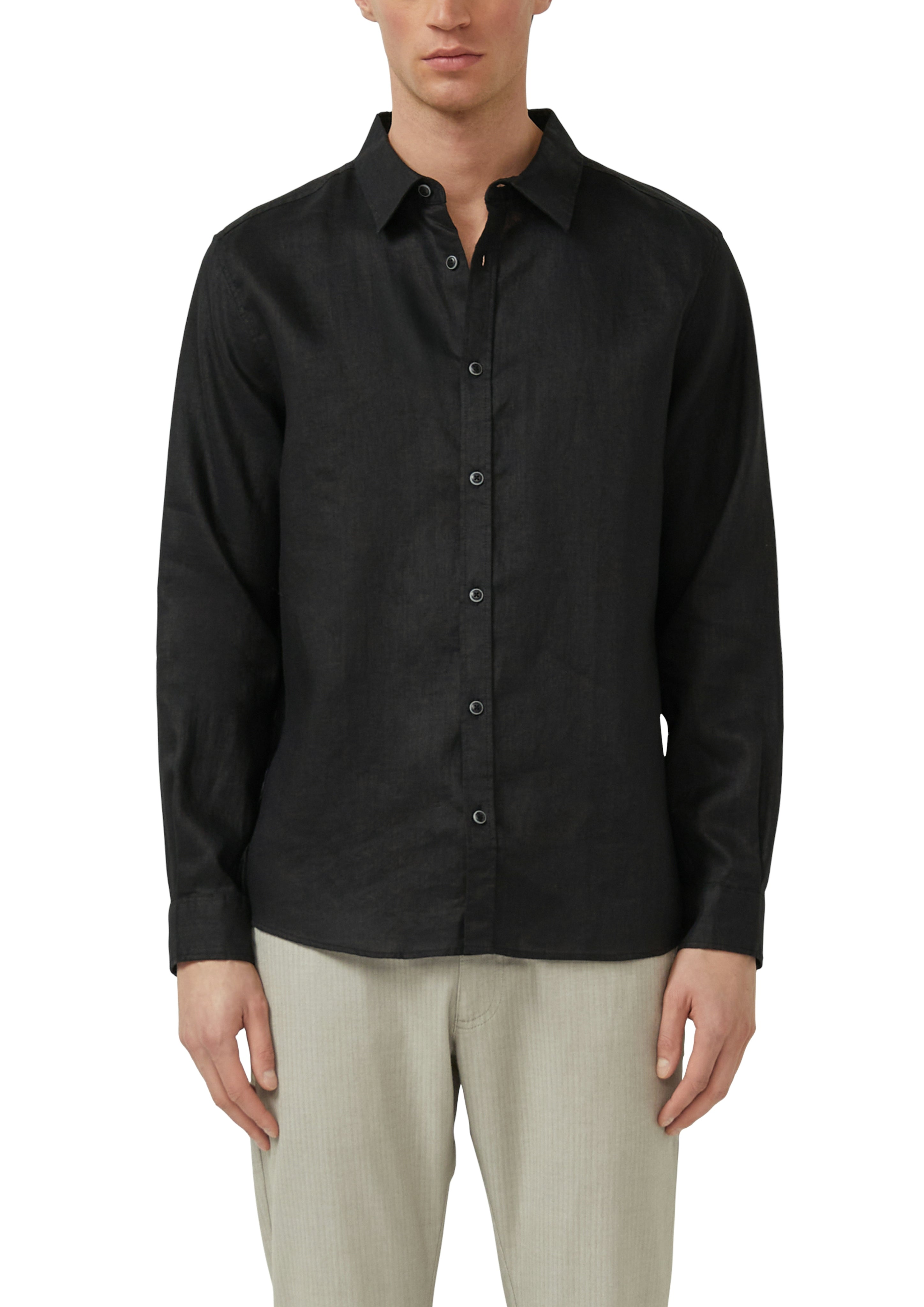 S. Oliver red Herren Hemden lang Grey/Black