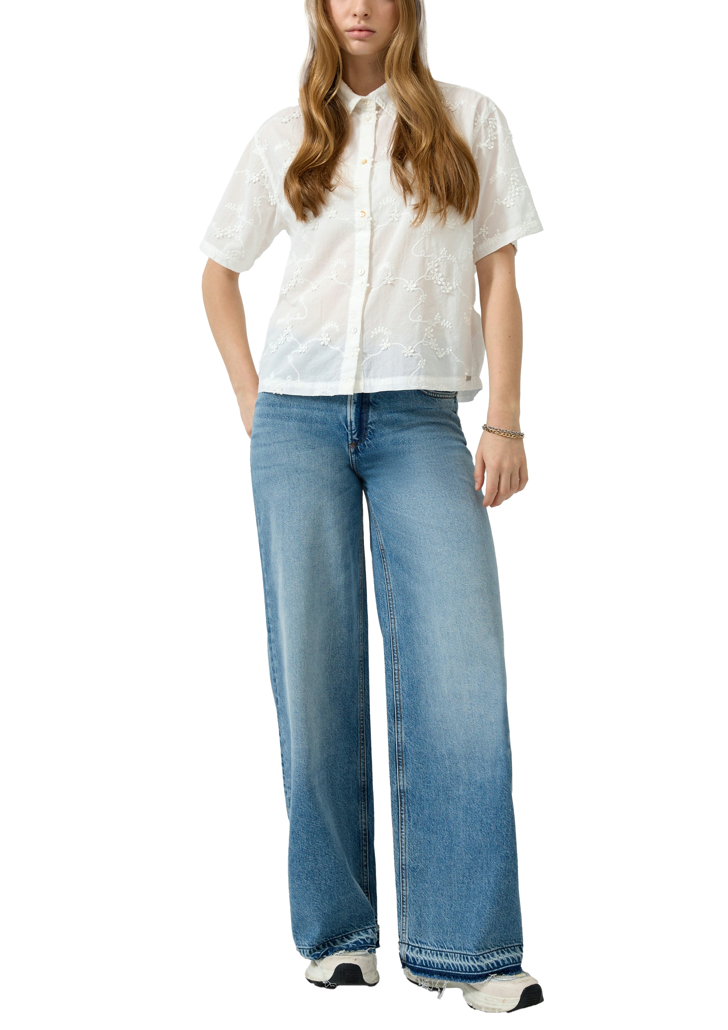 QS by S.Oliver Damen Blusen White