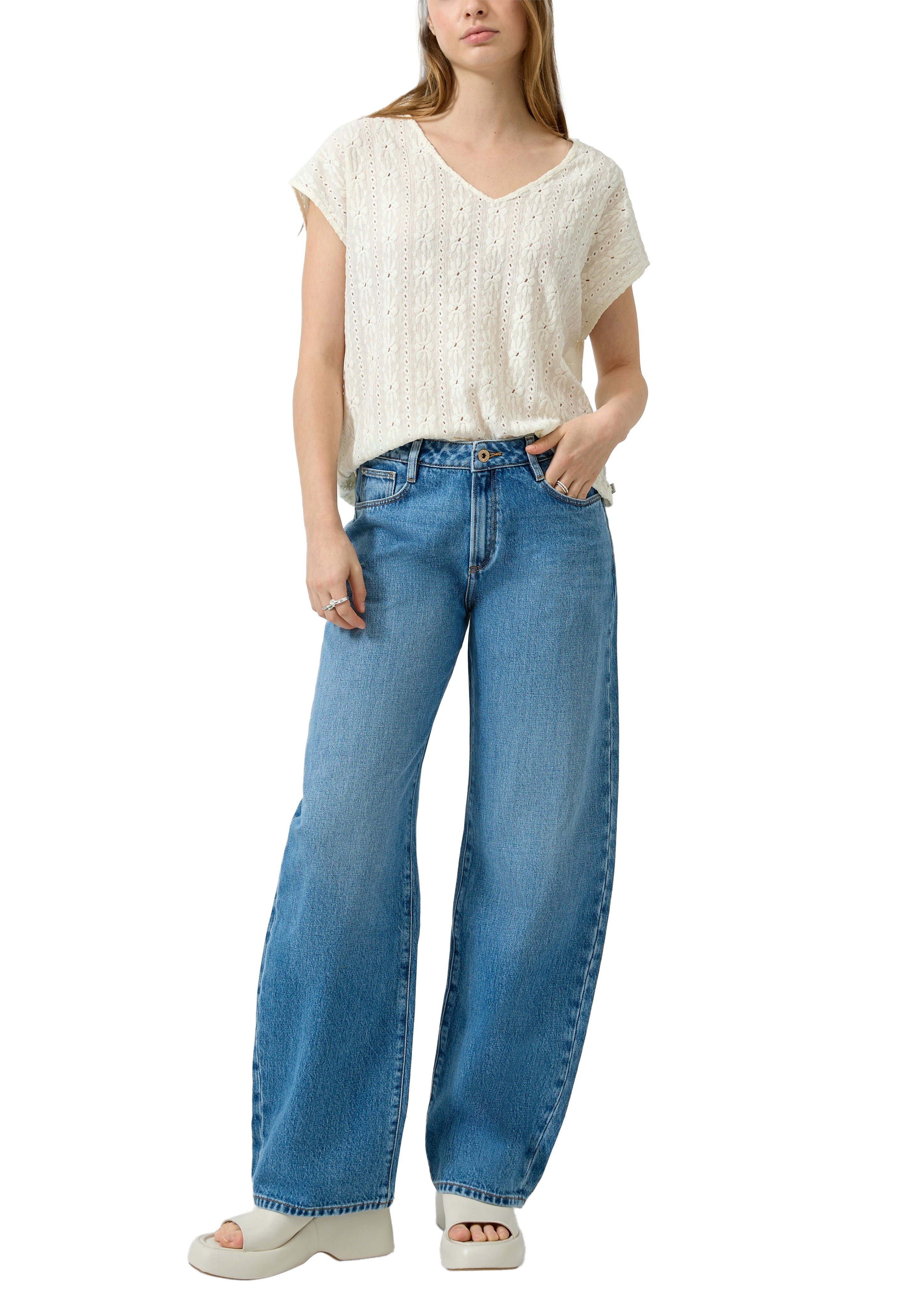 QS by S.Oliver Damen T-Shirts White