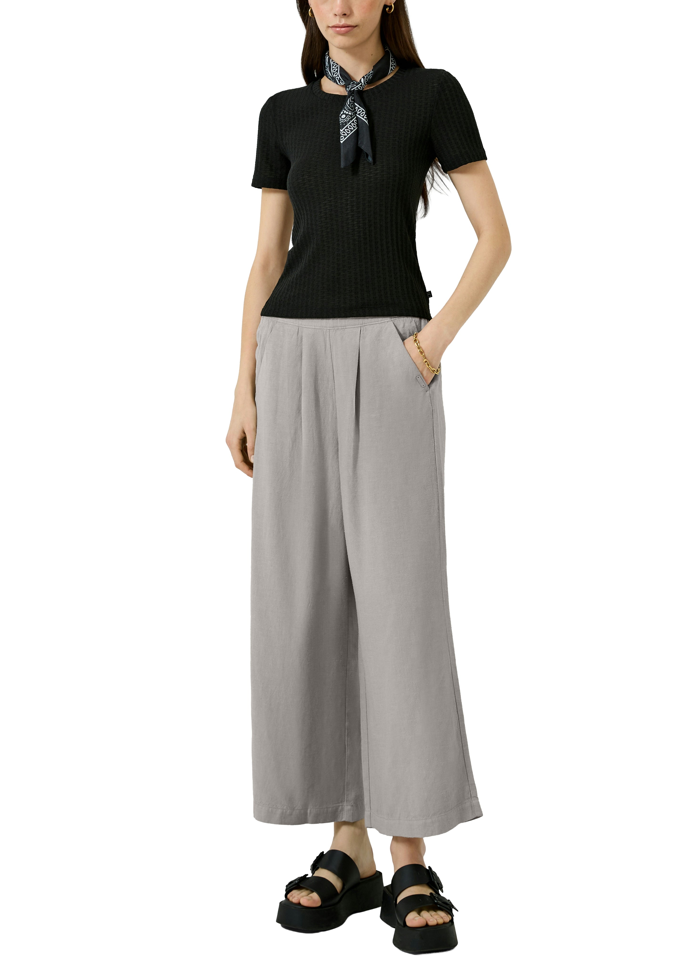 QS by S.Oliver Damen Shorts Grey/Black