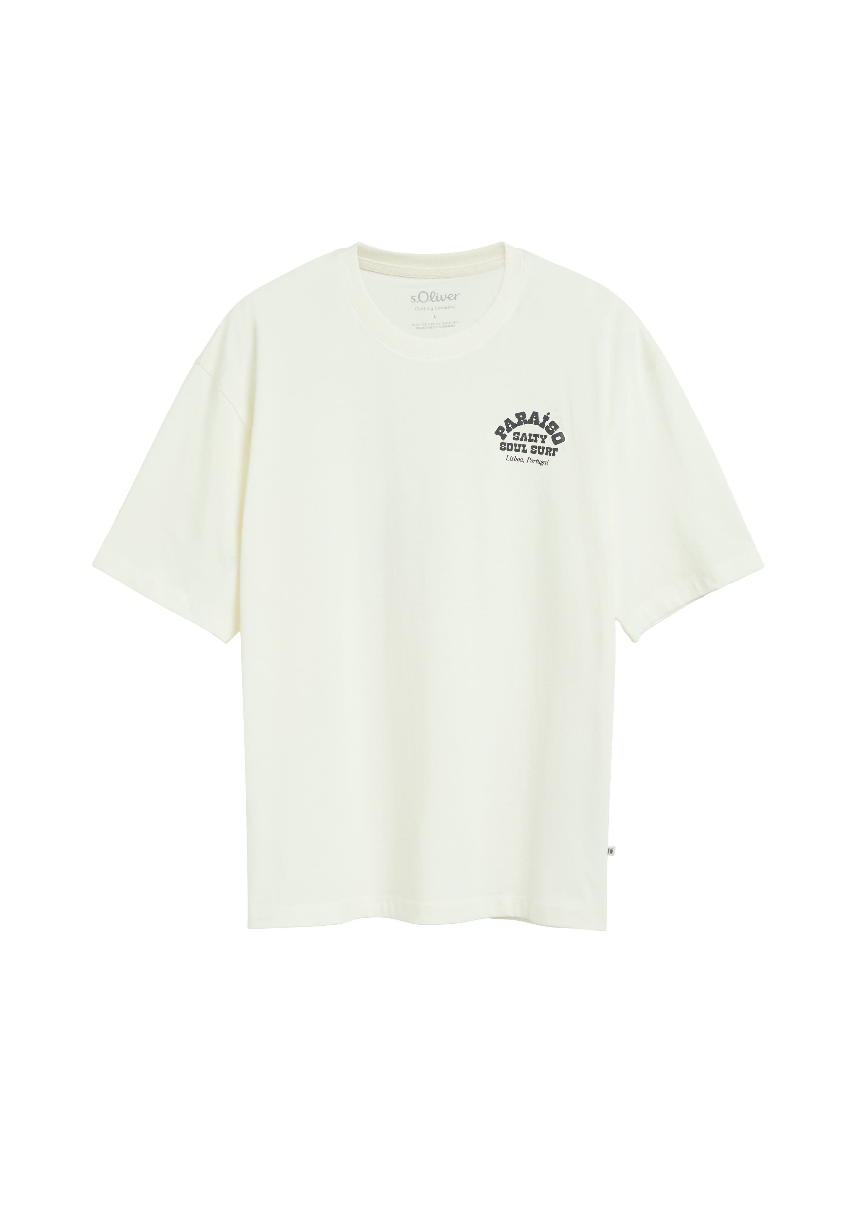 S. Oliver red Herren T-Shirts kurz White
