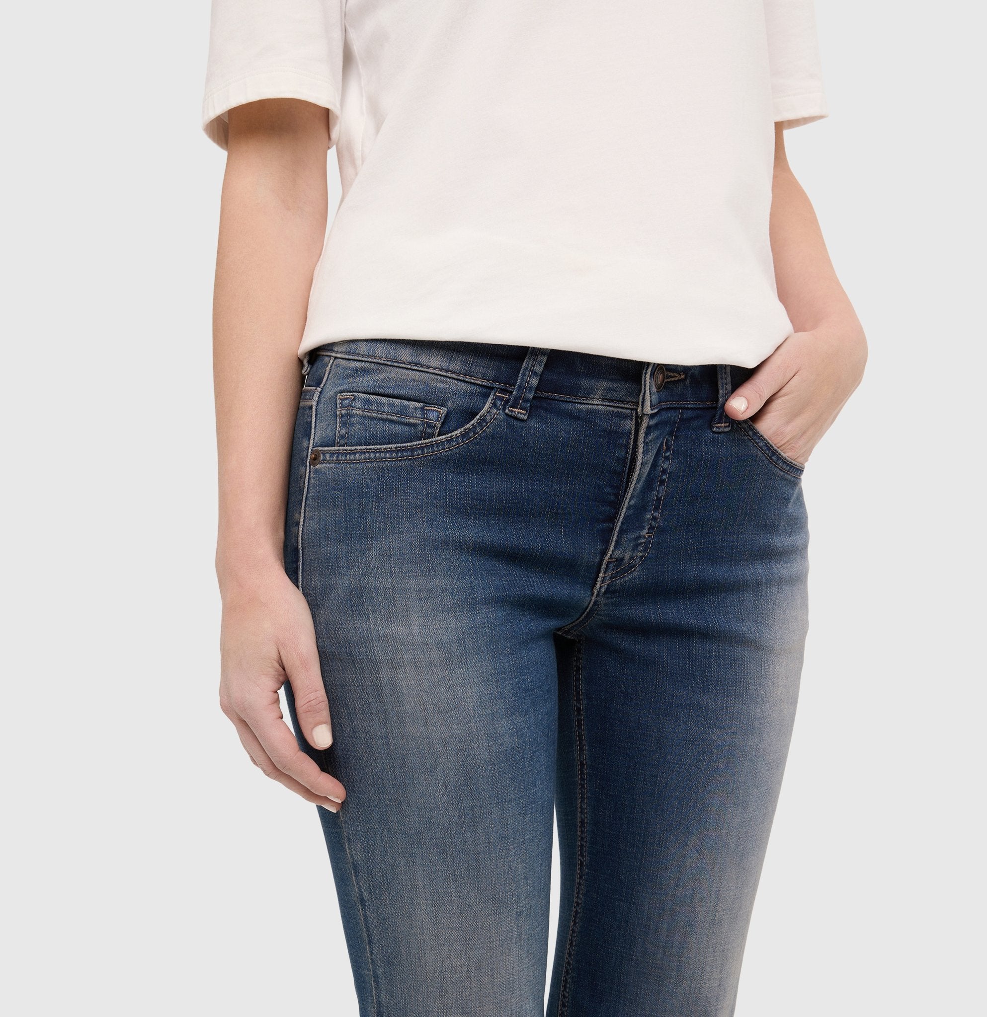 Mac Damen Jeans Stormy Midblue